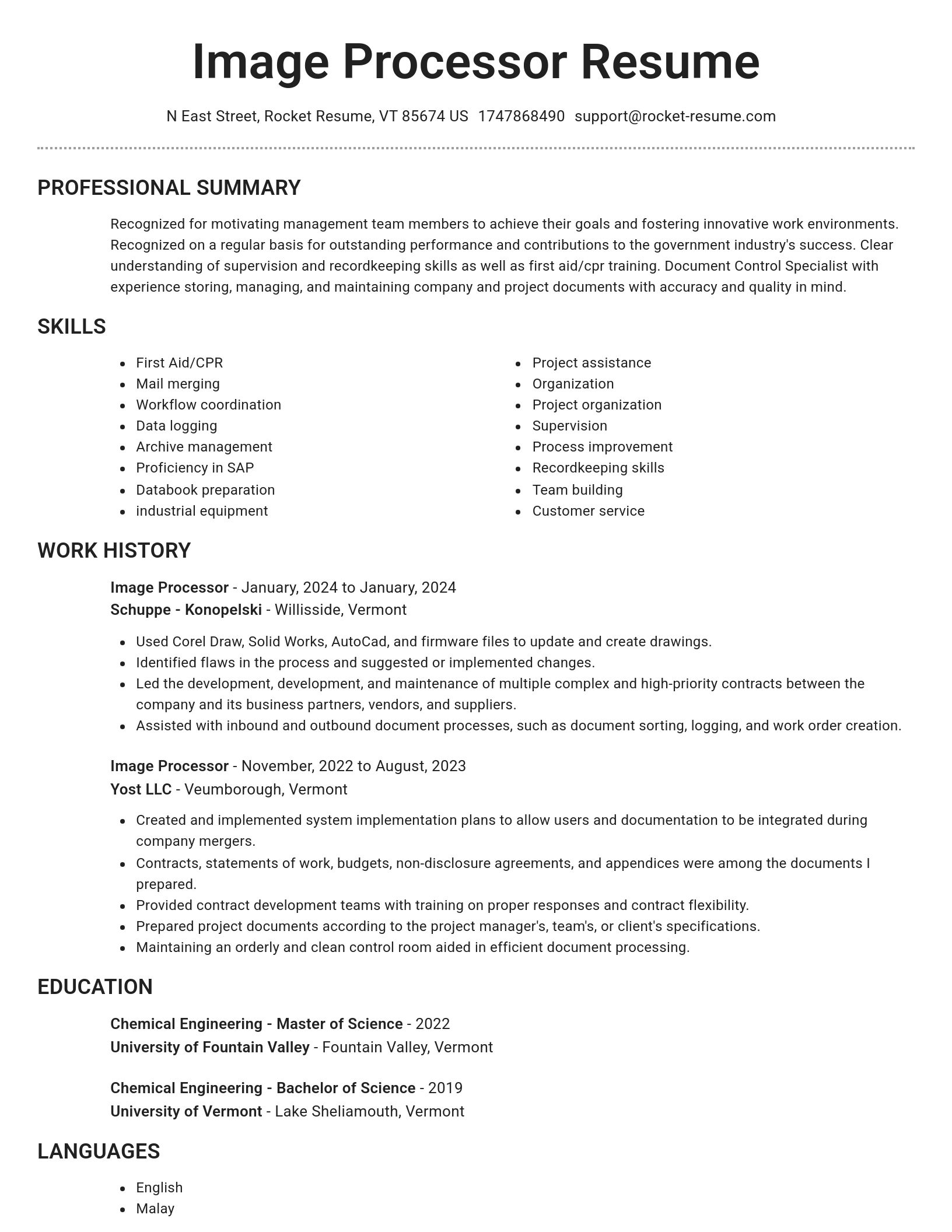Brilliant resume template