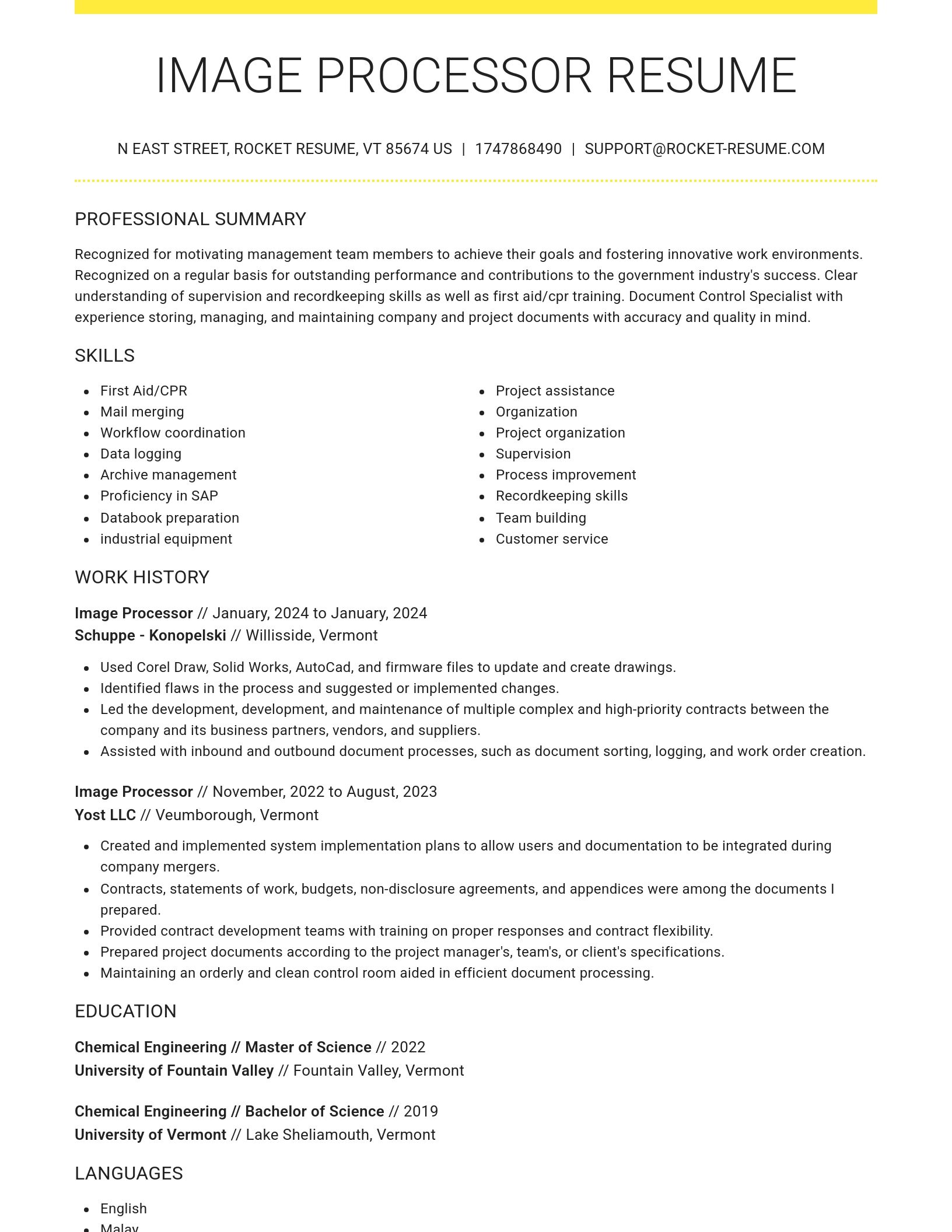 Grand resume template