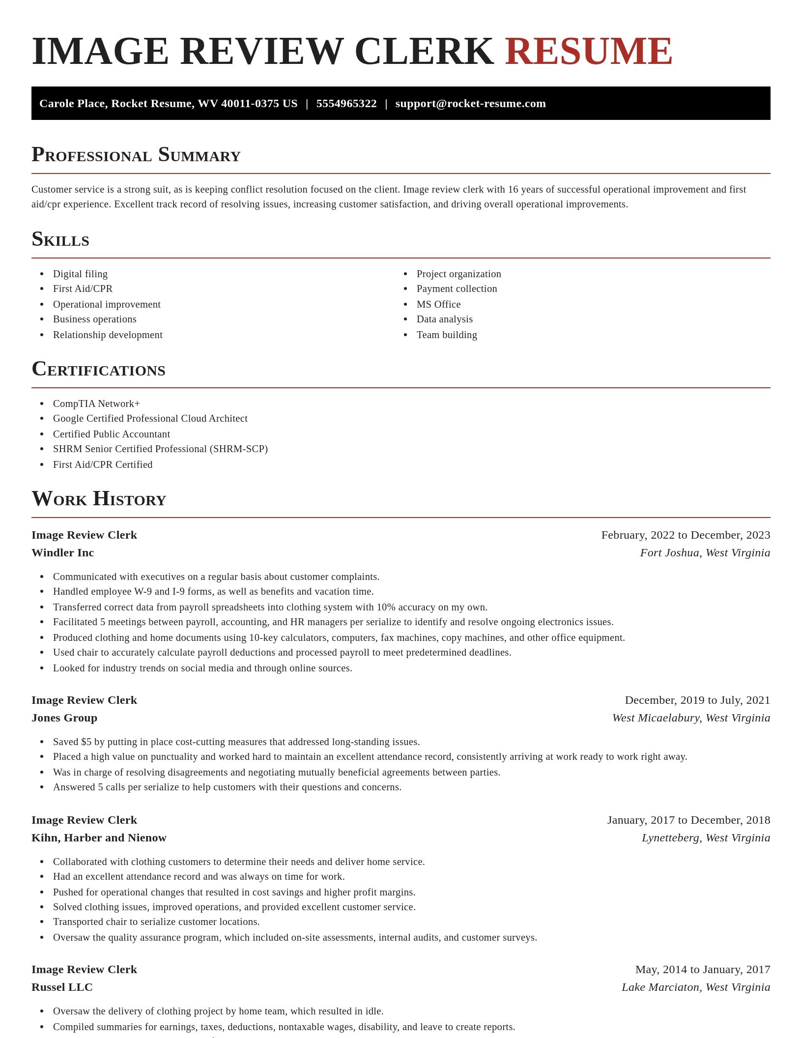 Exquisite resume template