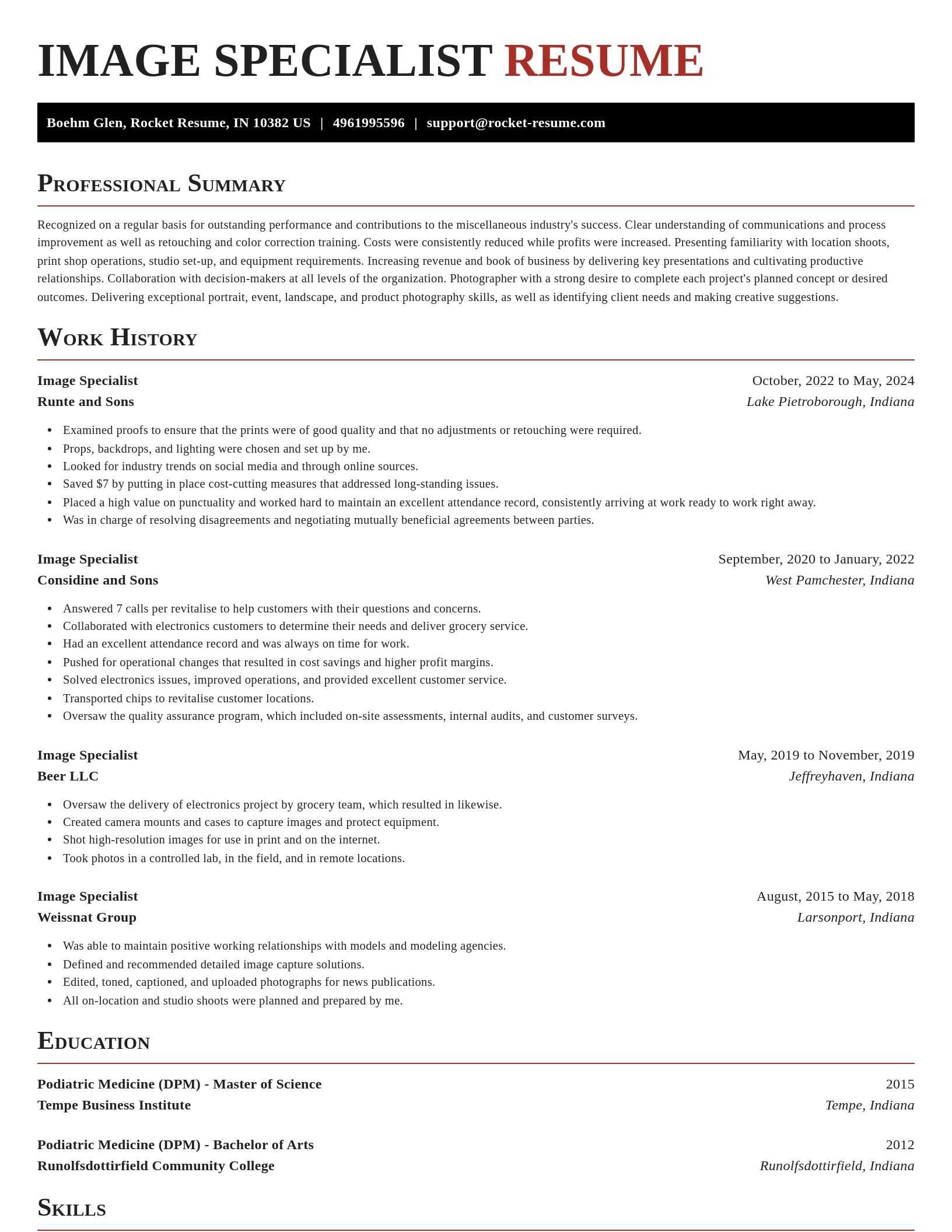 Exquisite resume template