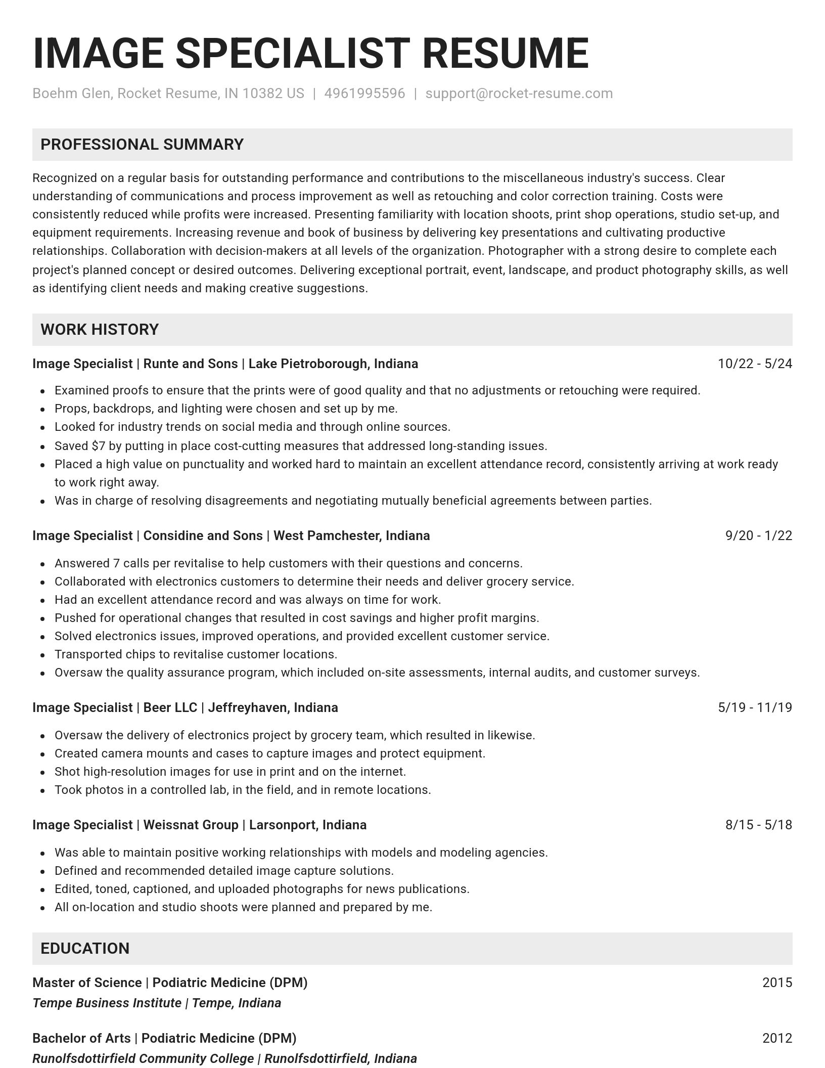 Genius resume template