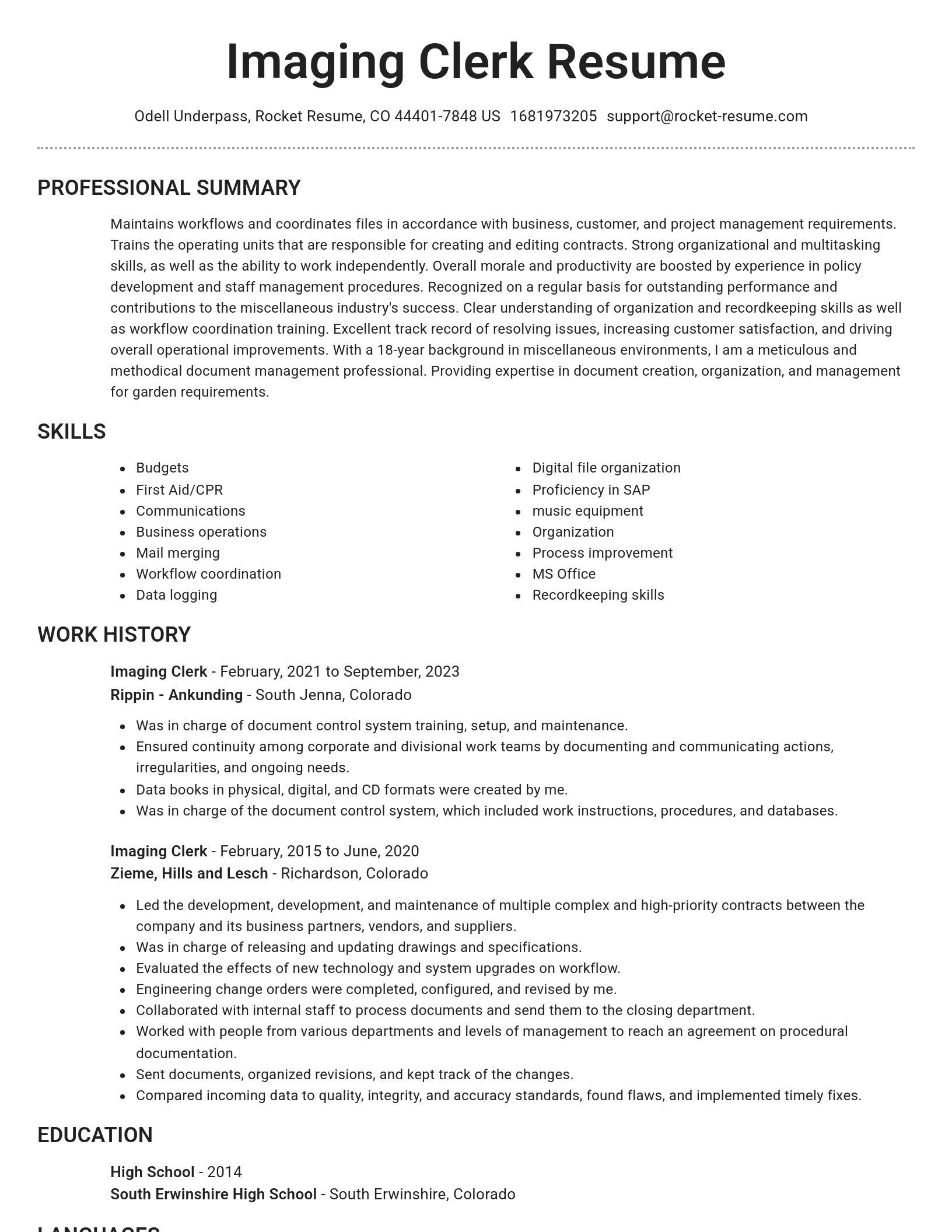 Brilliant resume template