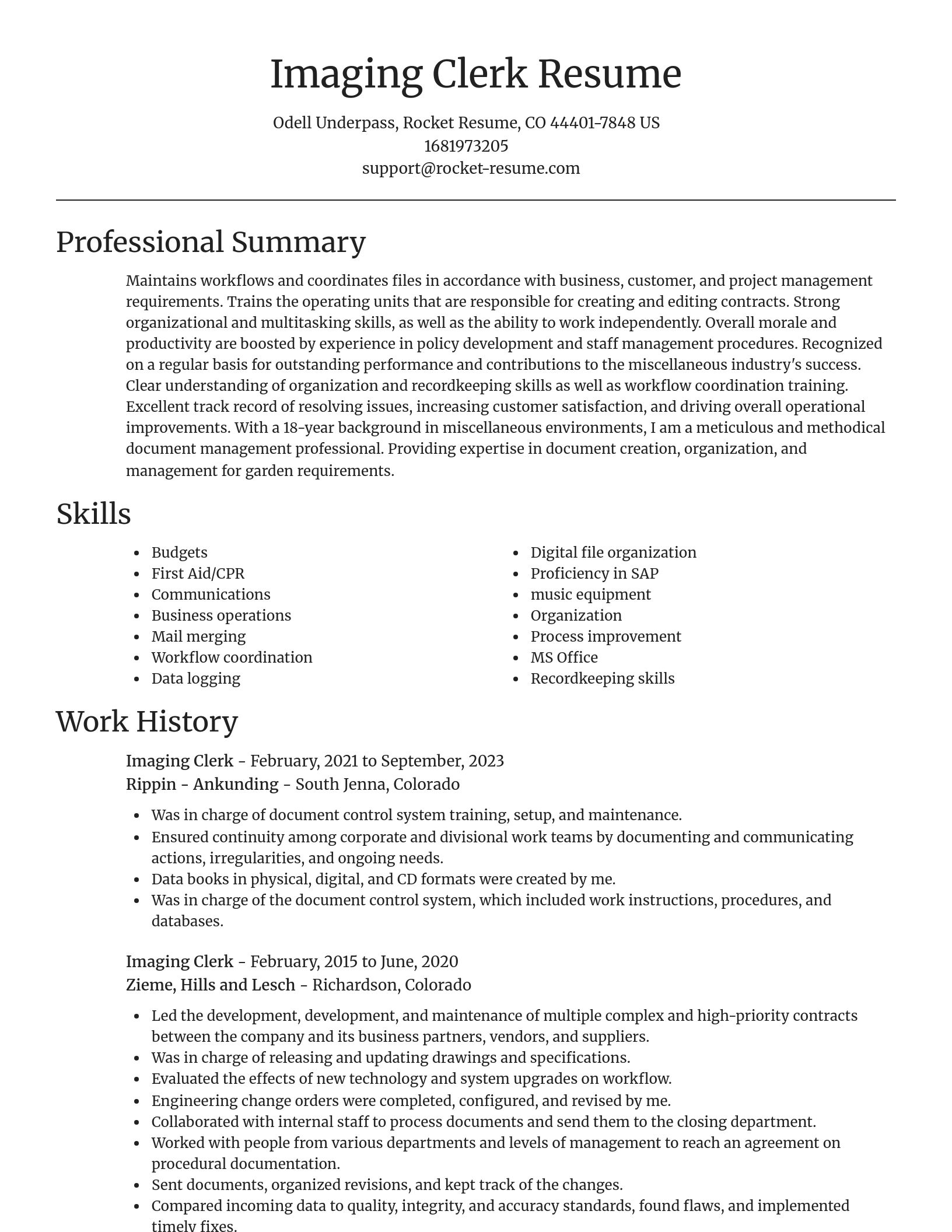 Focal Point resume template