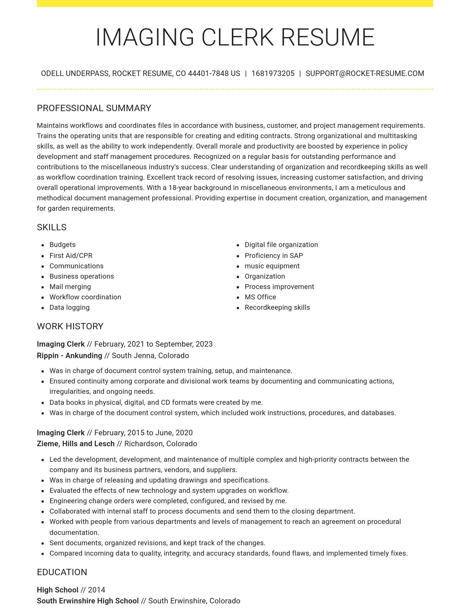 Grand resume template