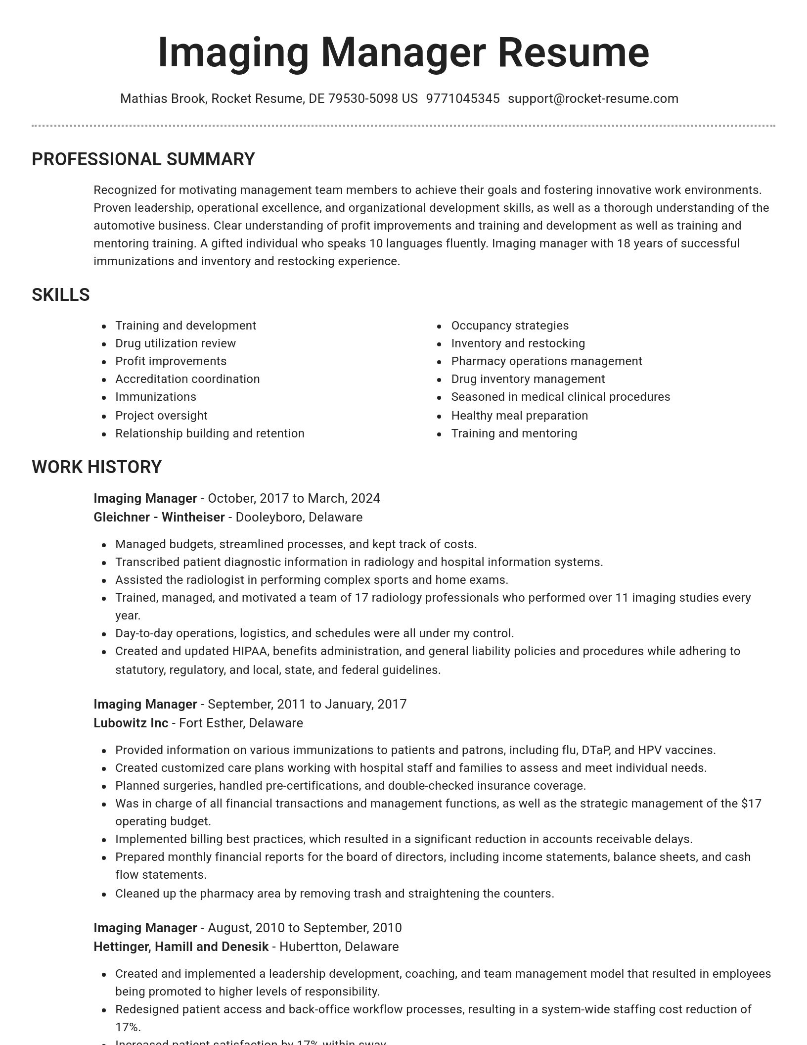 Brilliant resume template