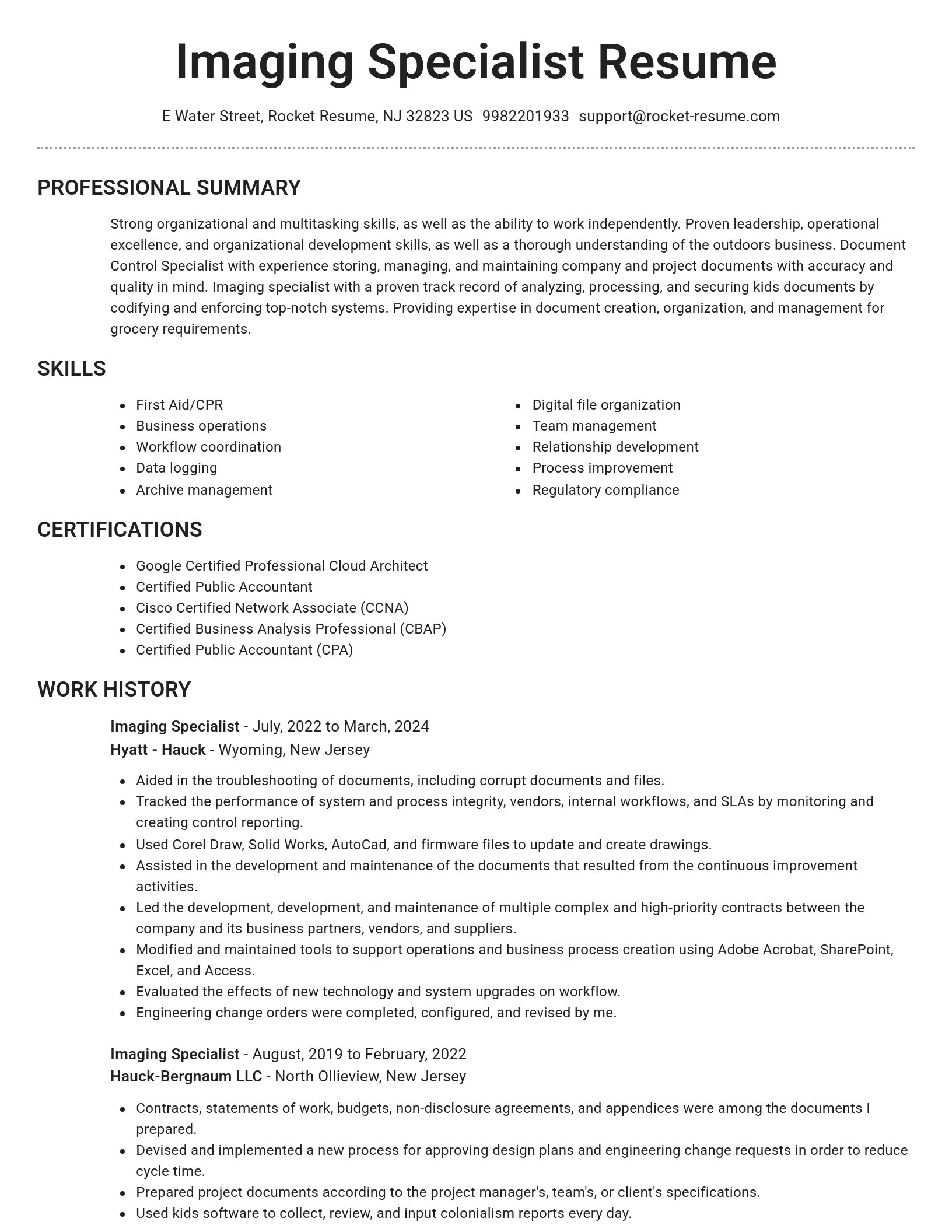 Brilliant resume template