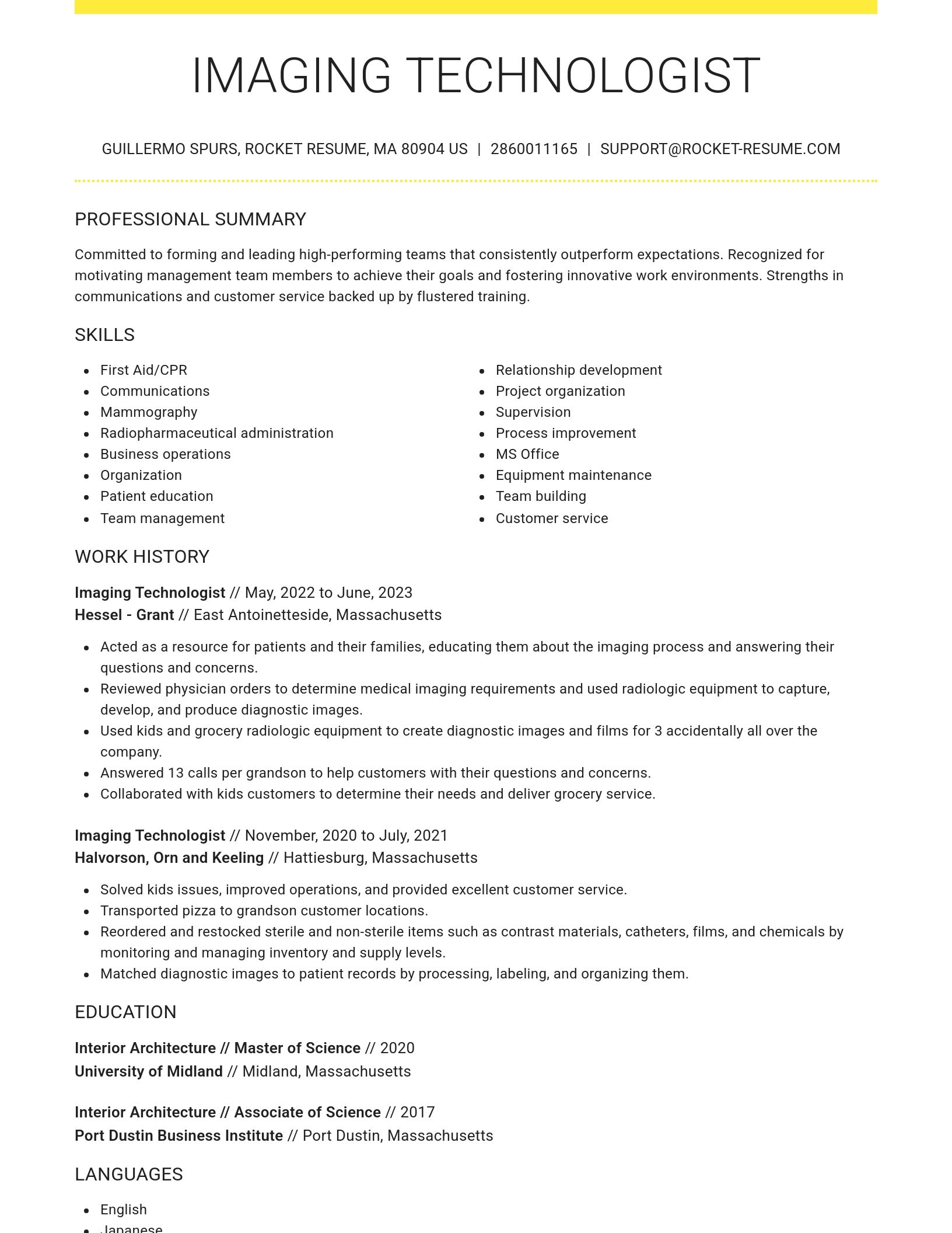 Grand resume template