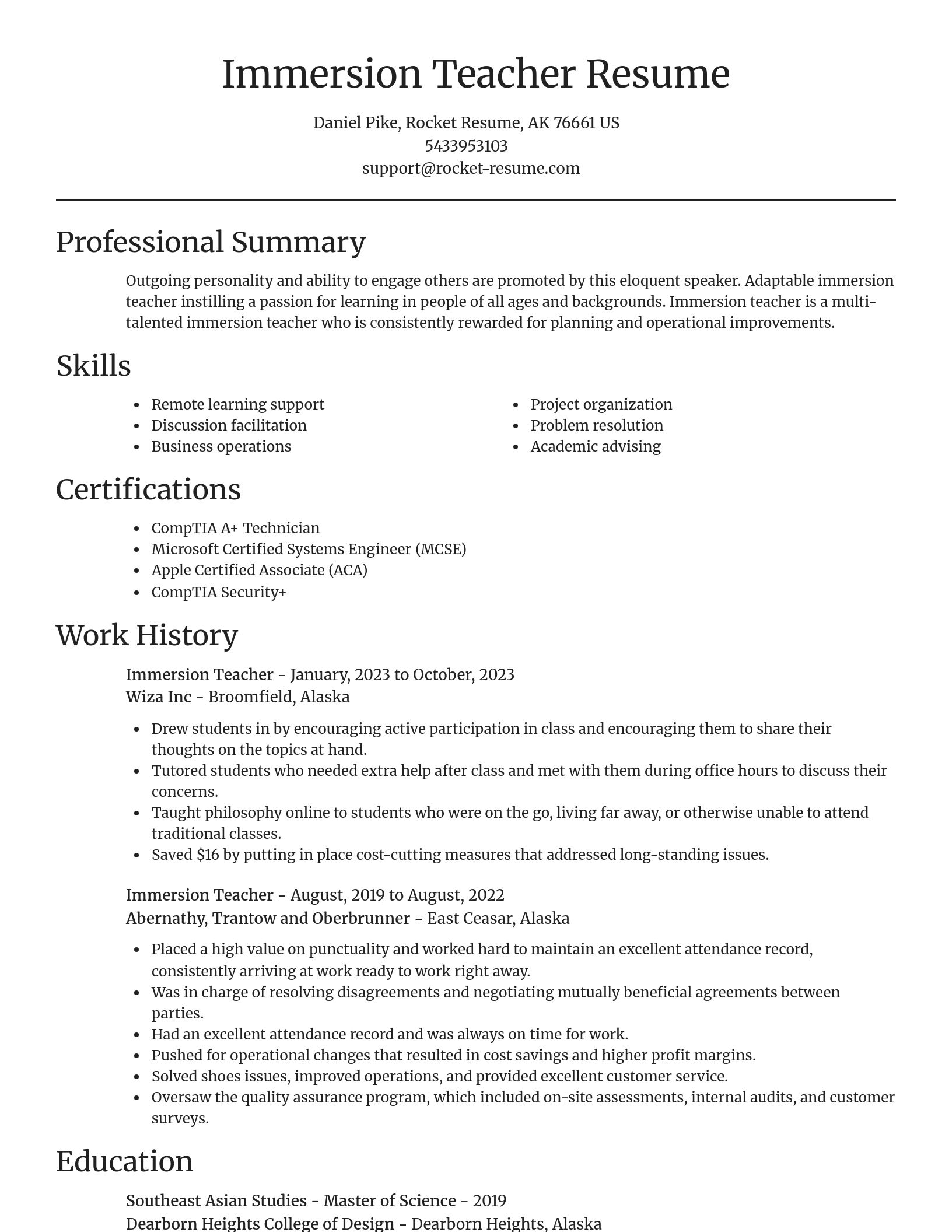 Focal Point resume template