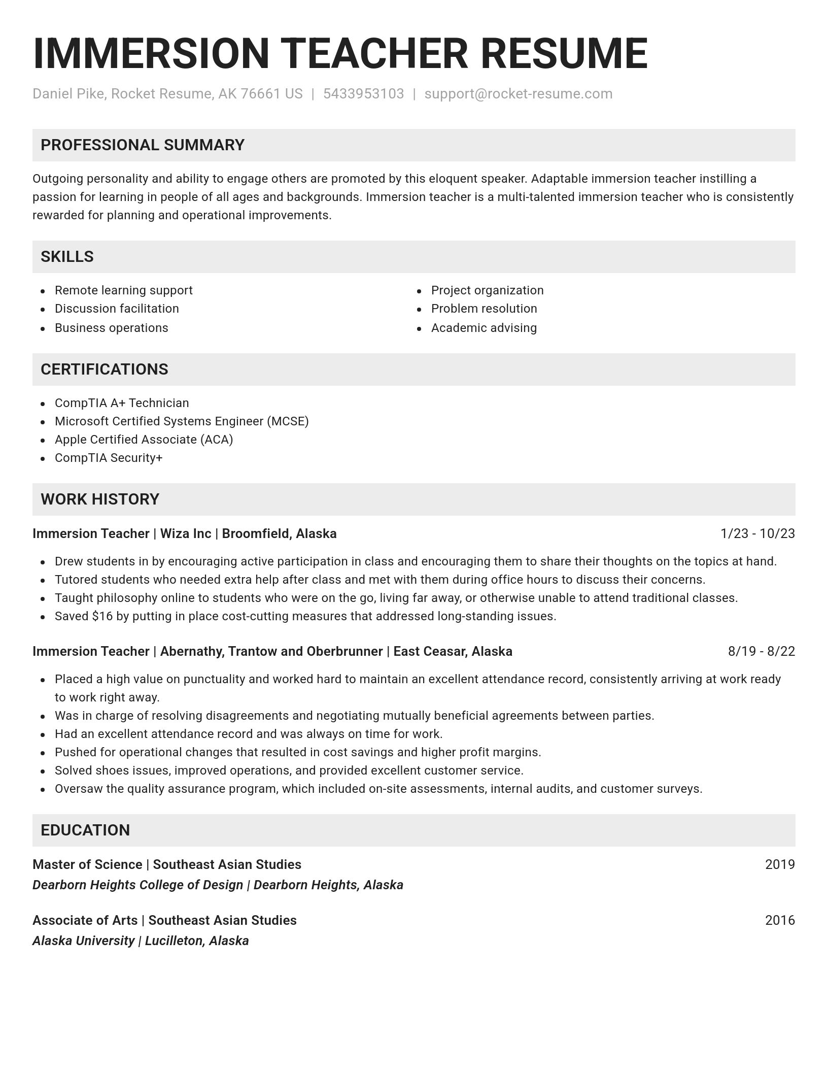 Genius resume template