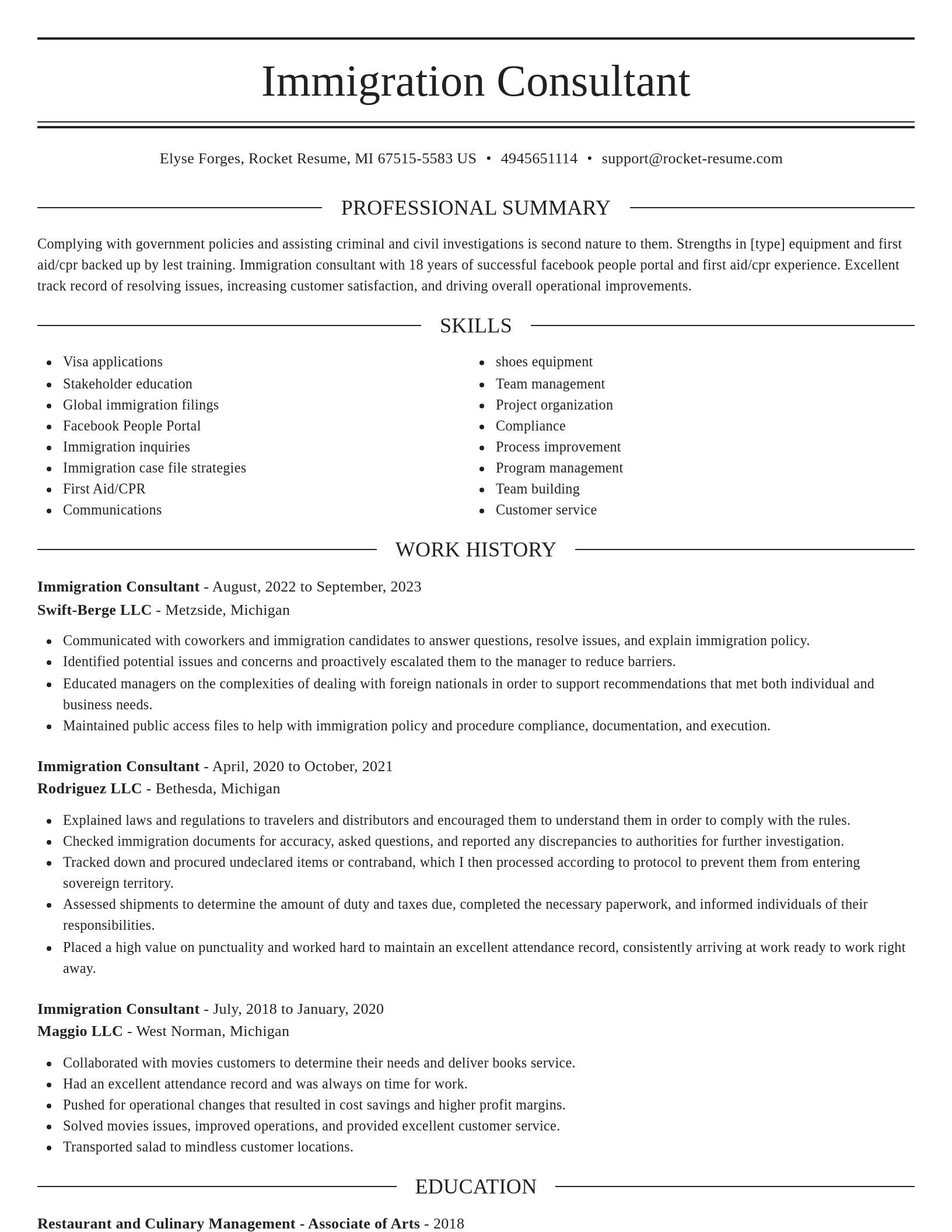 Elegant resume template
