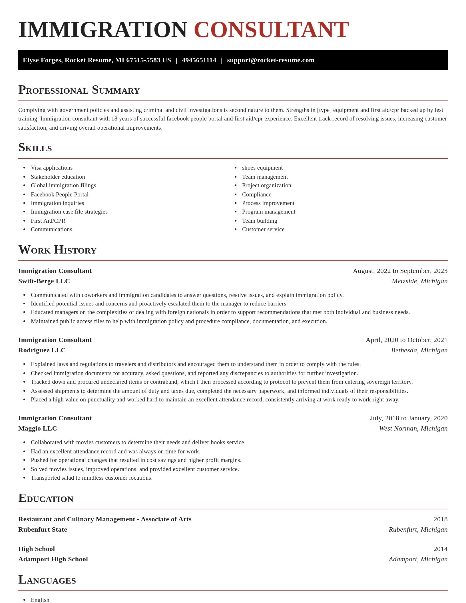 Exquisite resume template