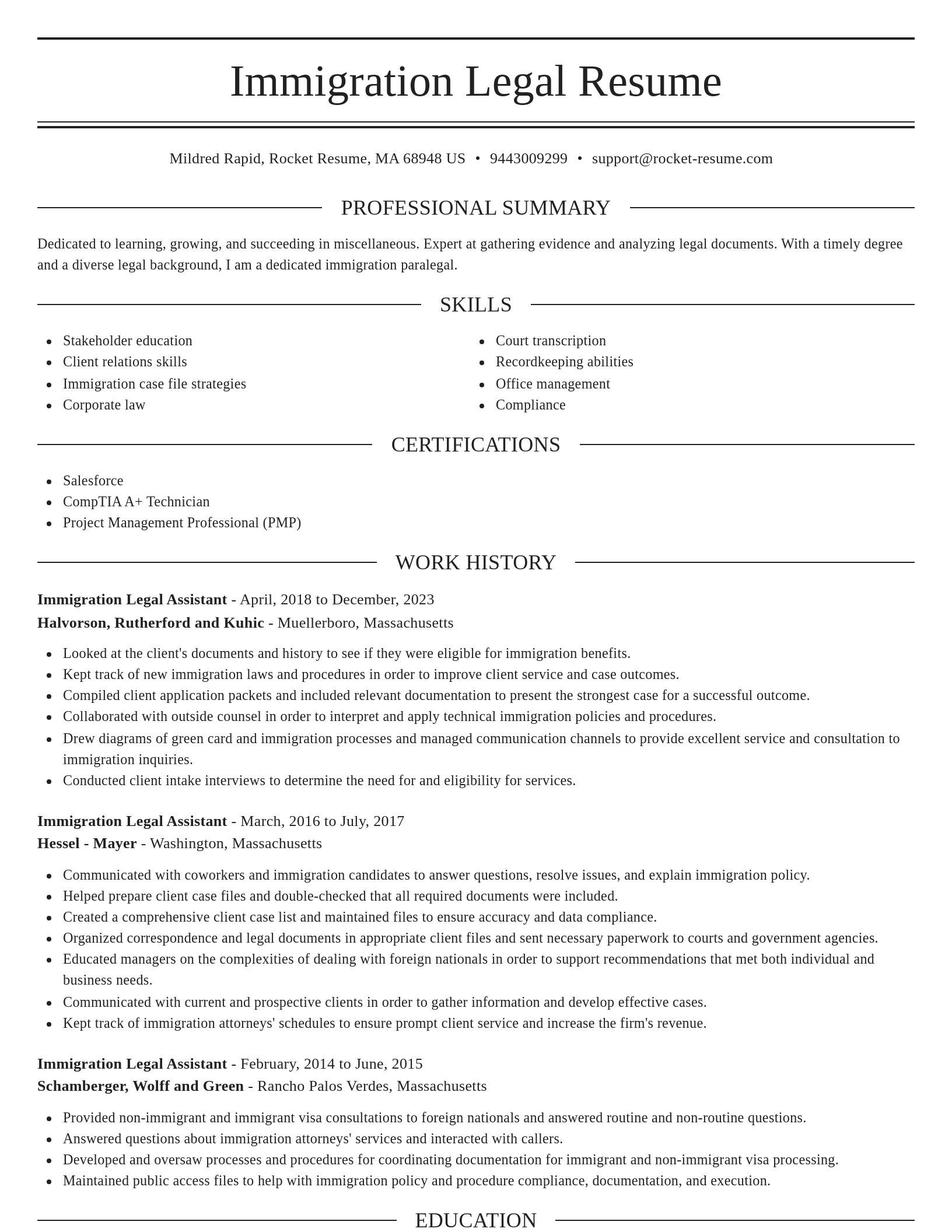 Elegant resume template