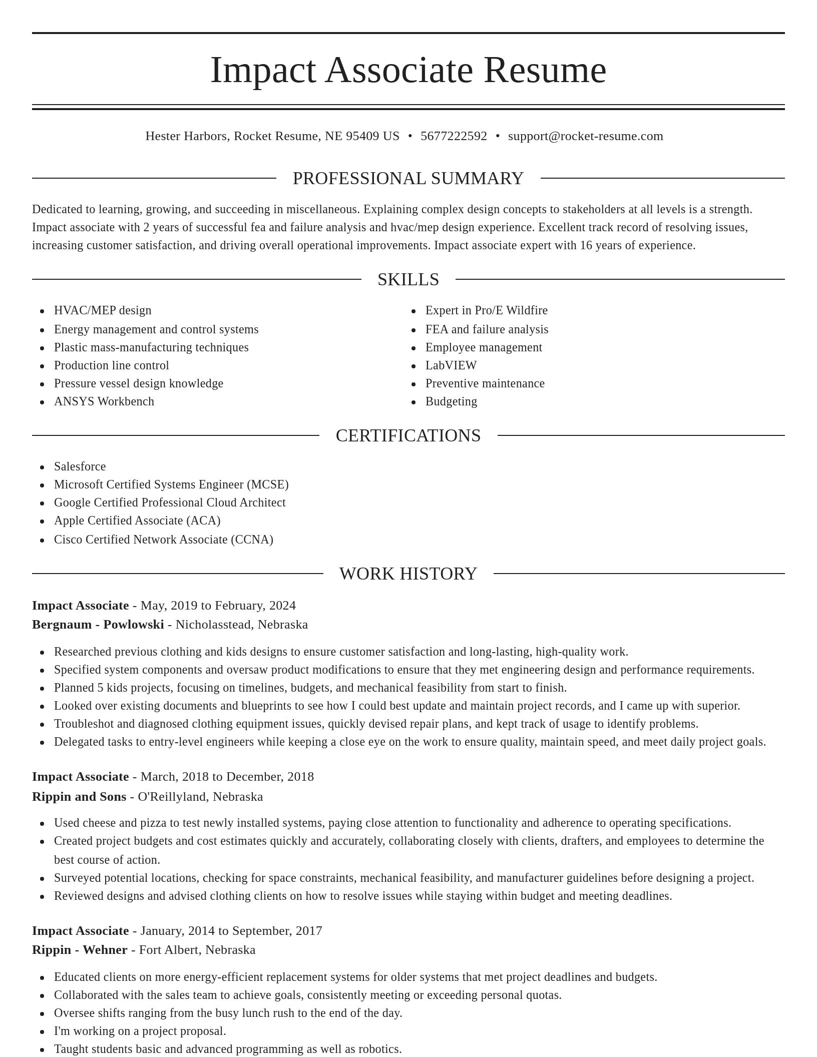Elegant resume template