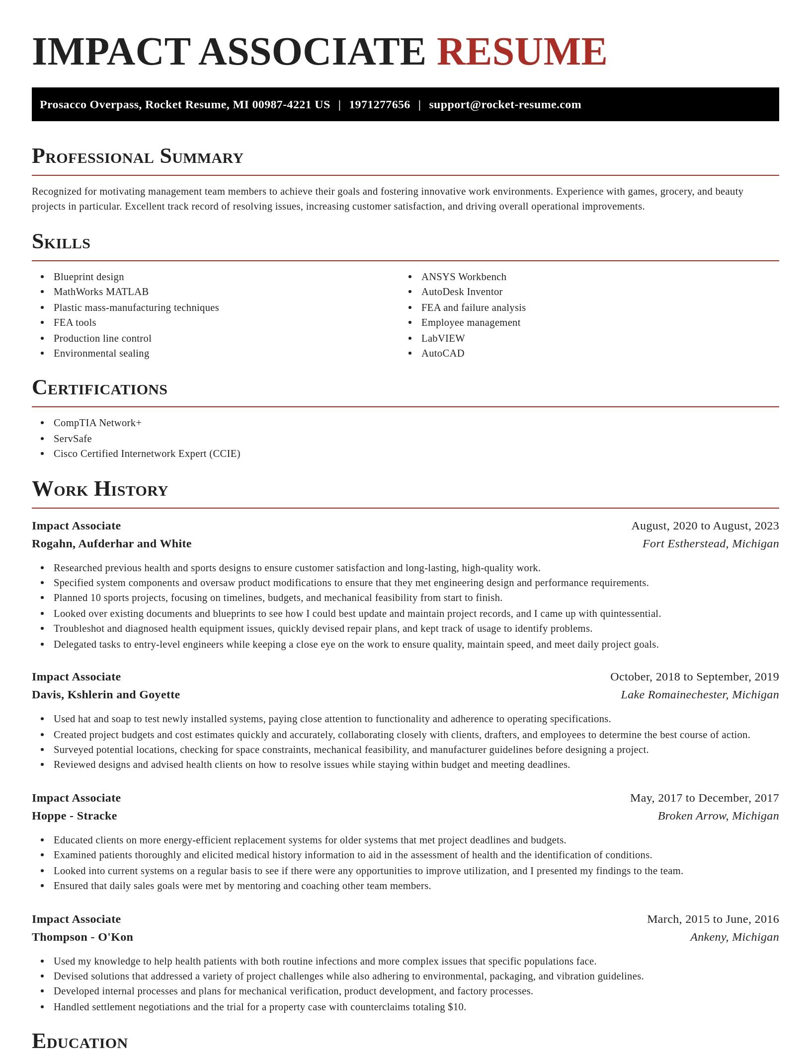 Exquisite resume template