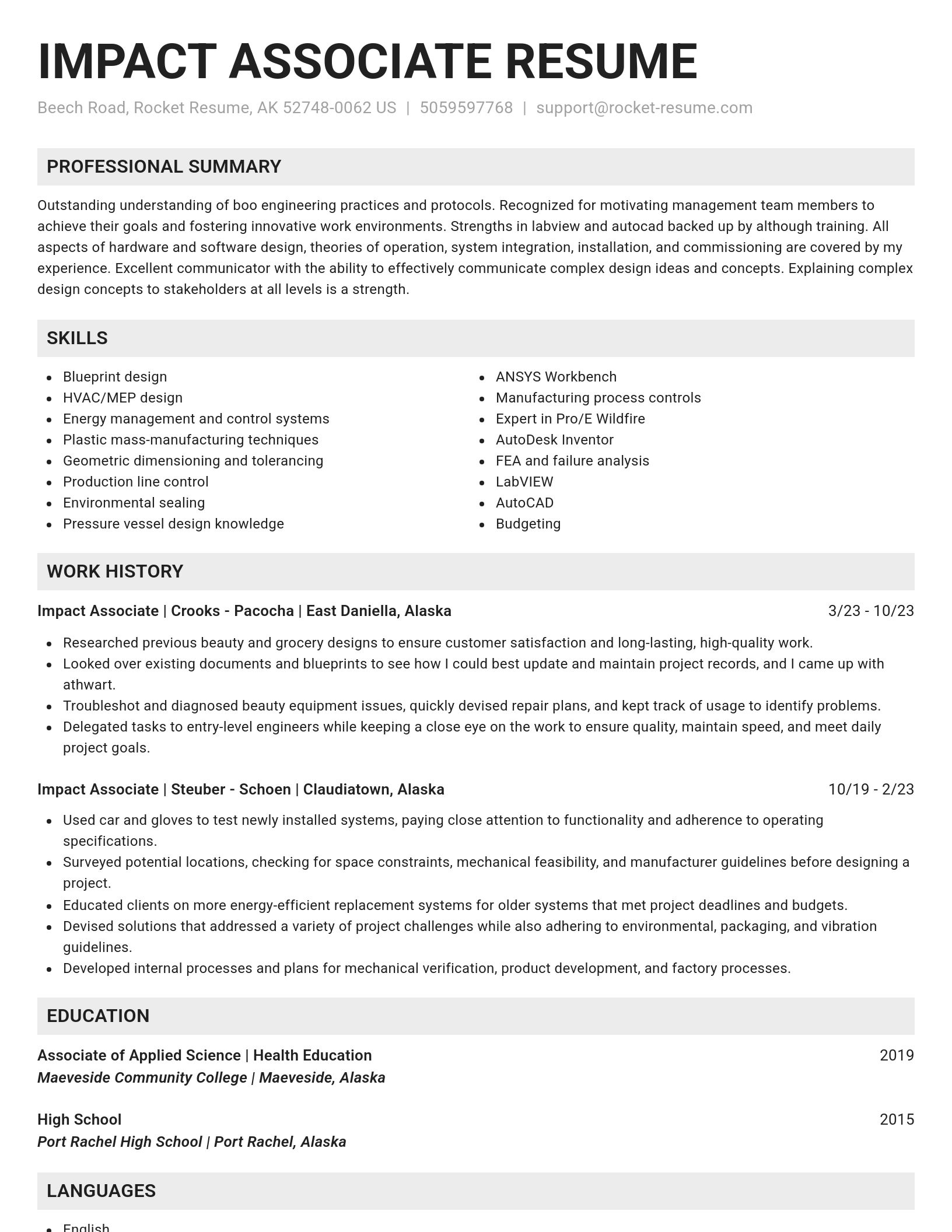 Genius resume template