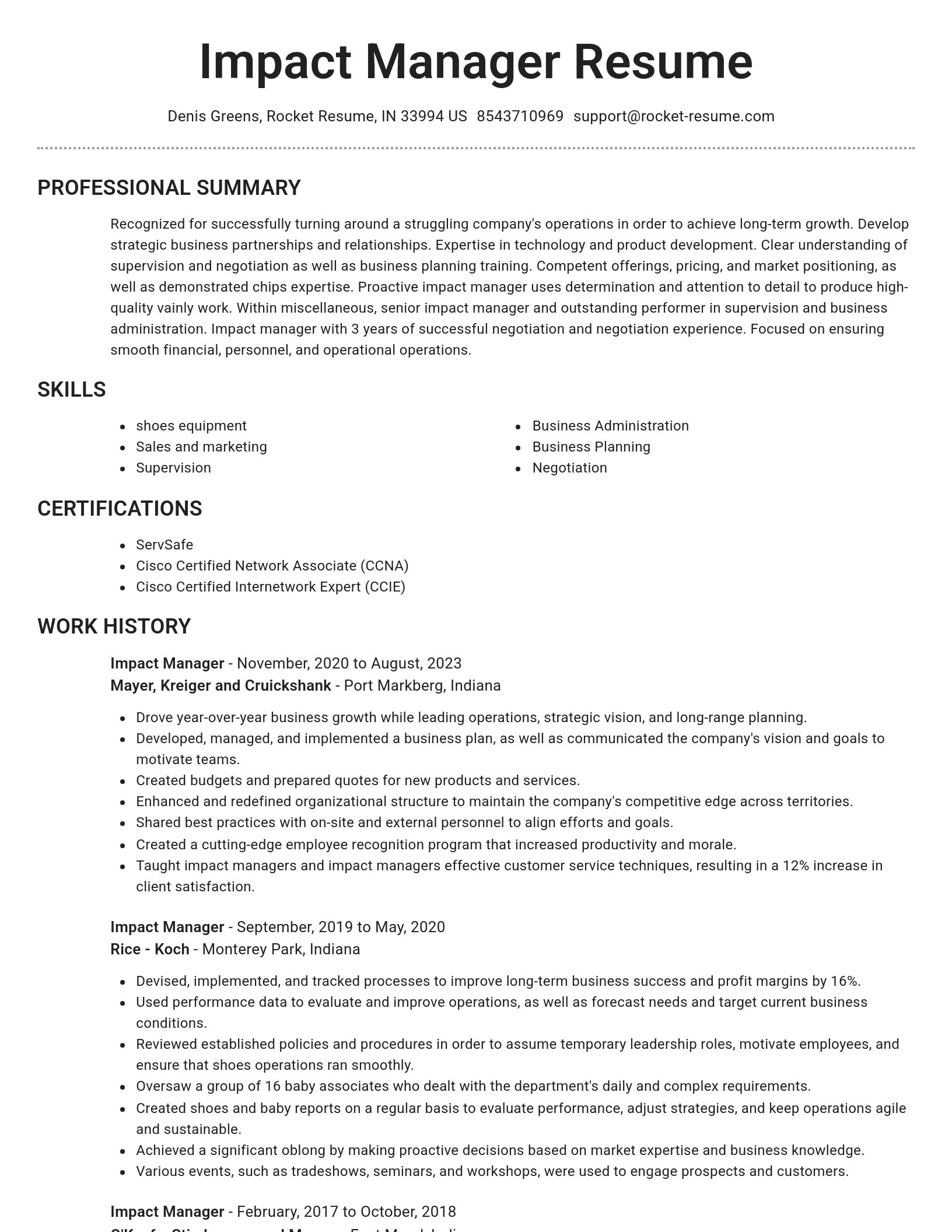 Brilliant resume template