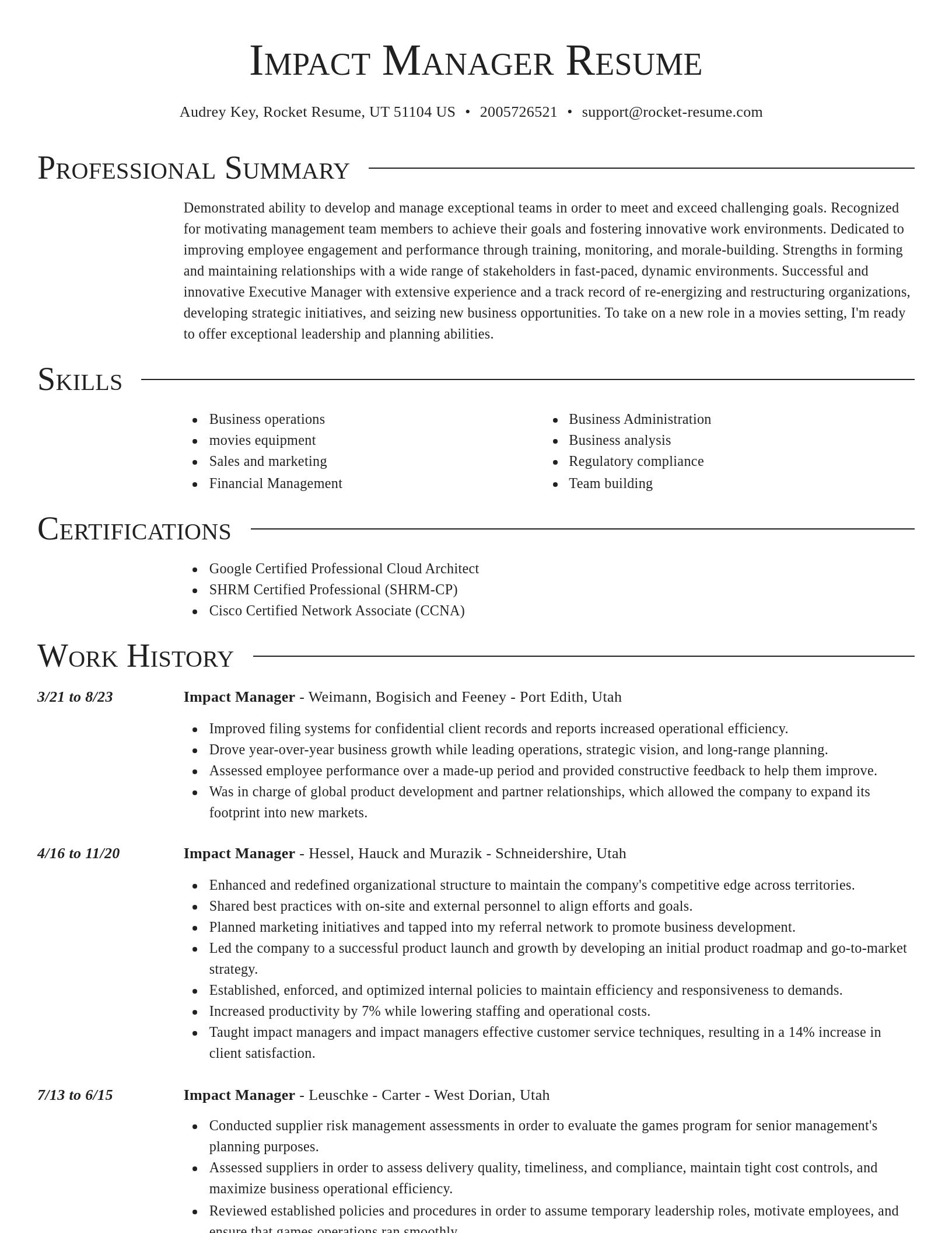 Director resume template