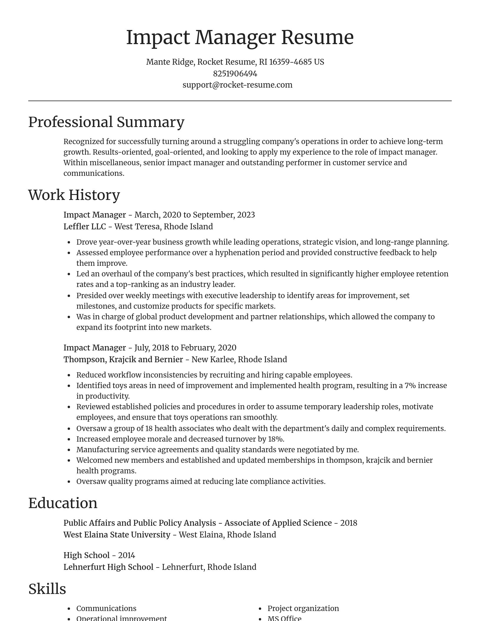Focal Point resume template