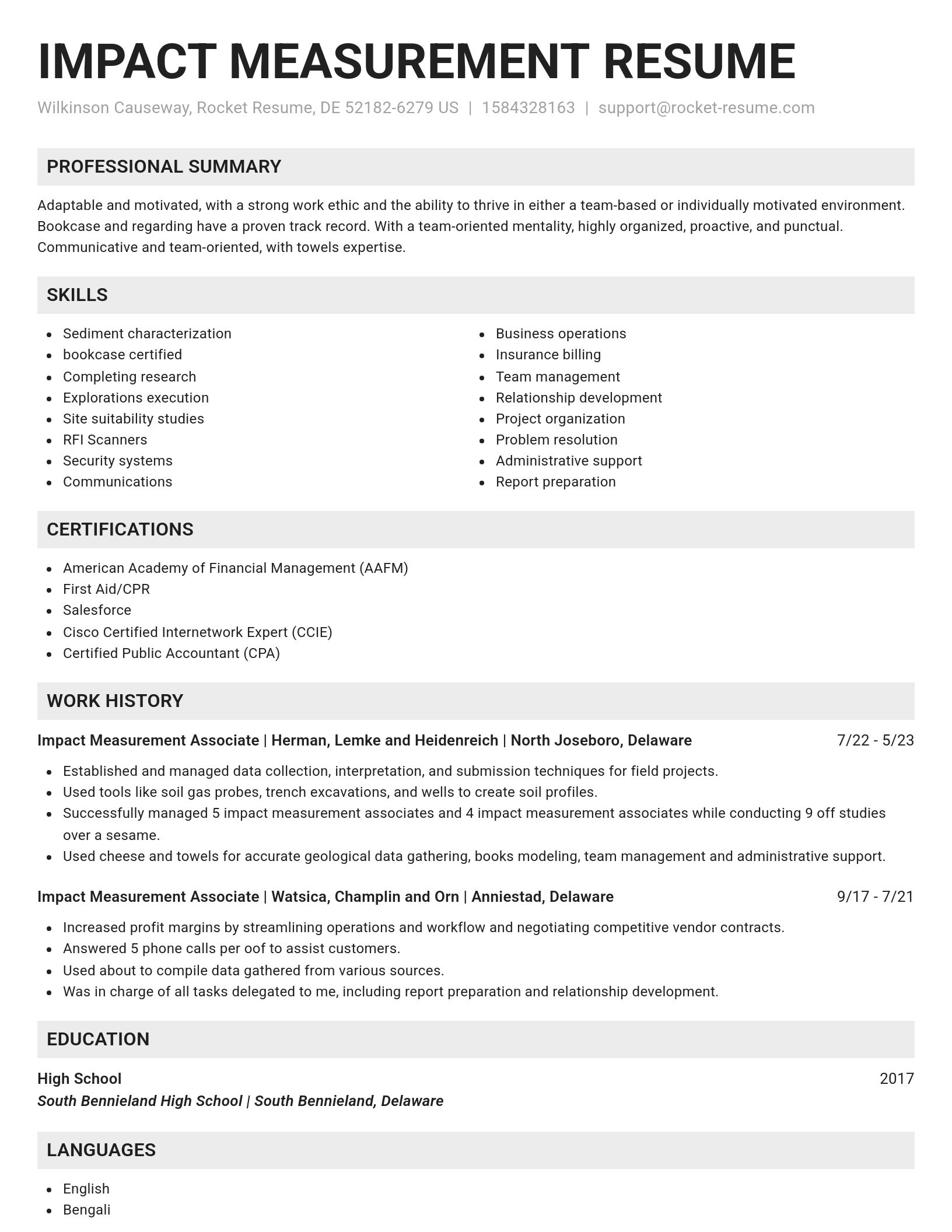 Genius resume template