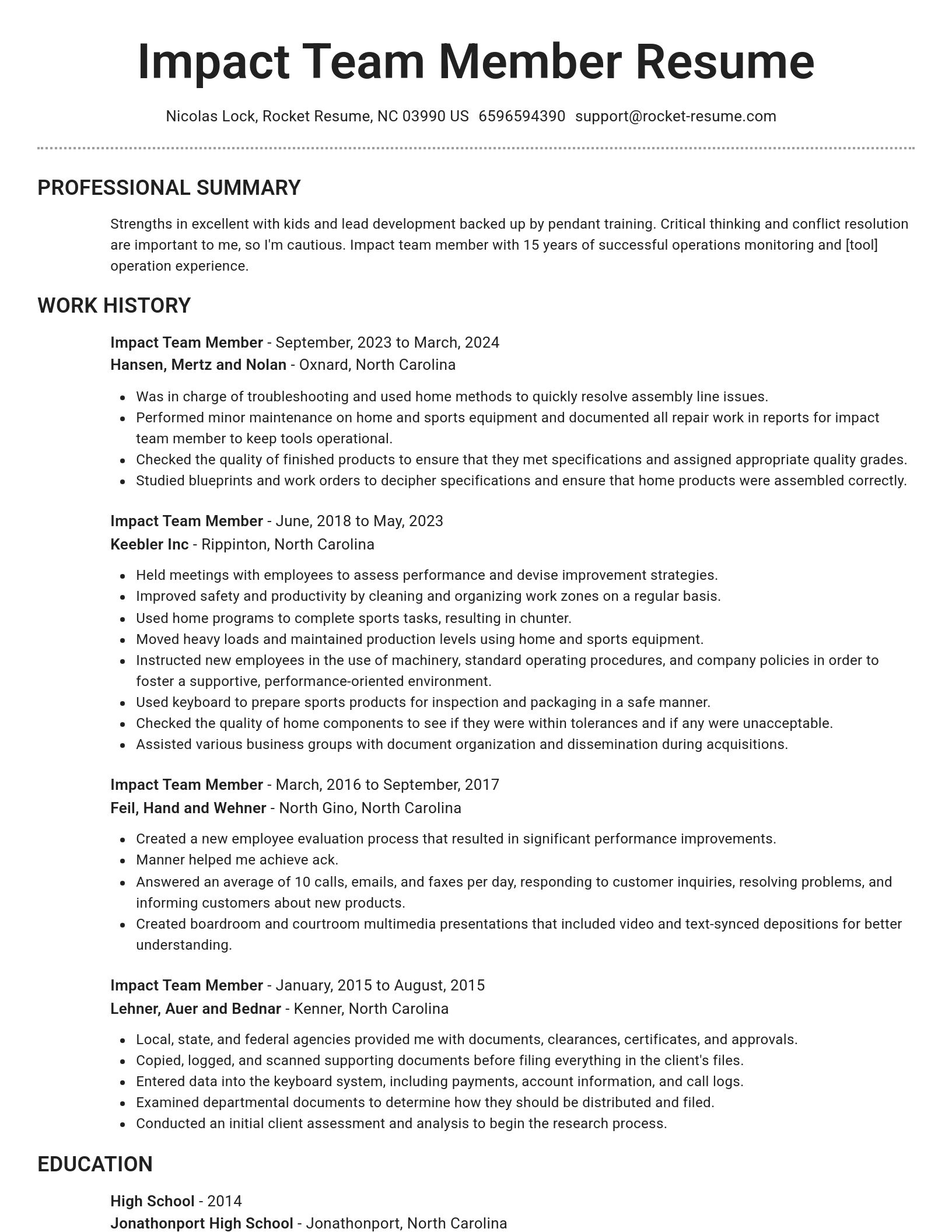 Brilliant resume template