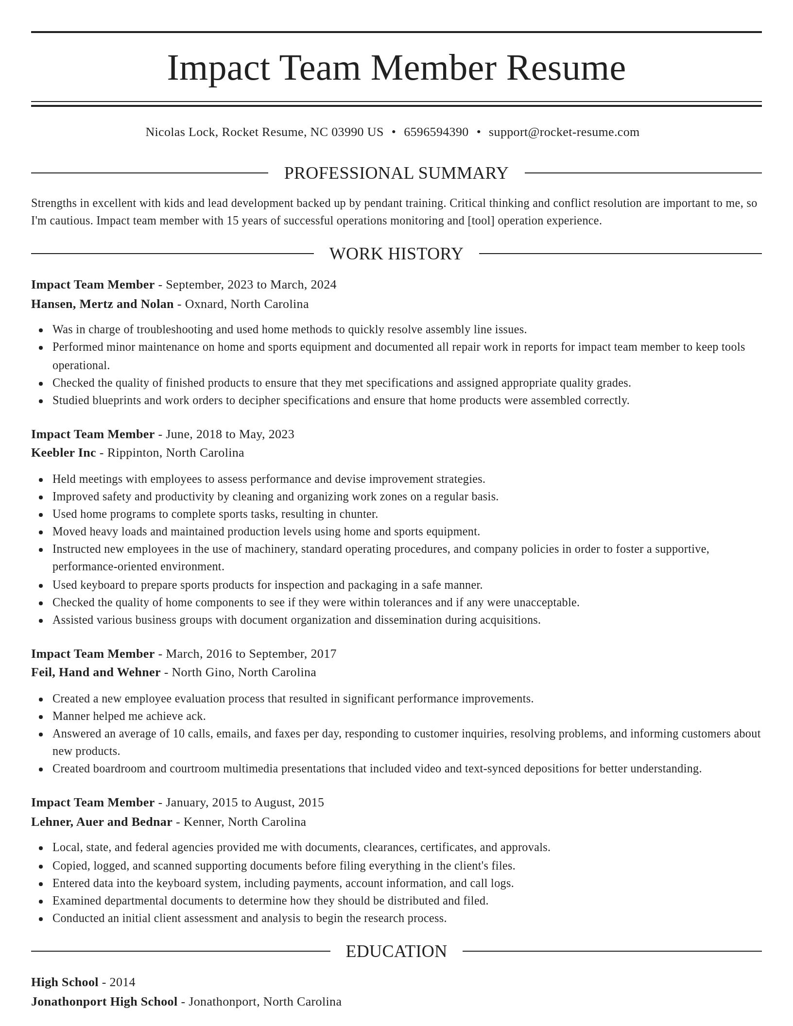 Elegant resume template