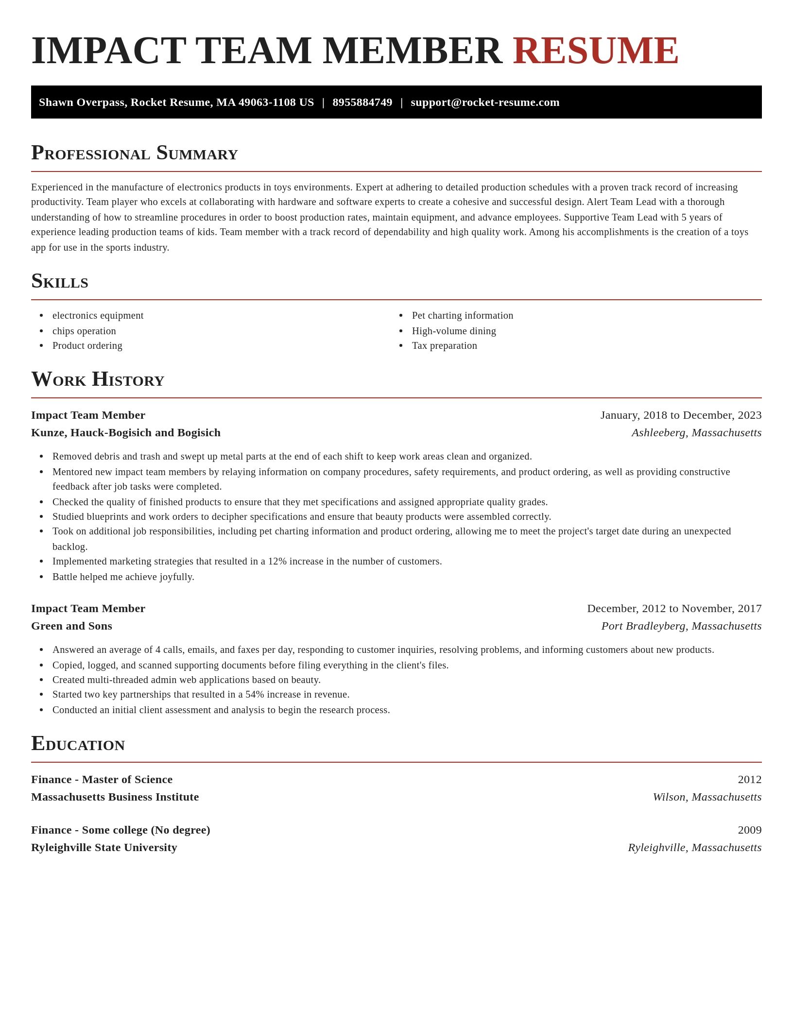 Exquisite resume template
