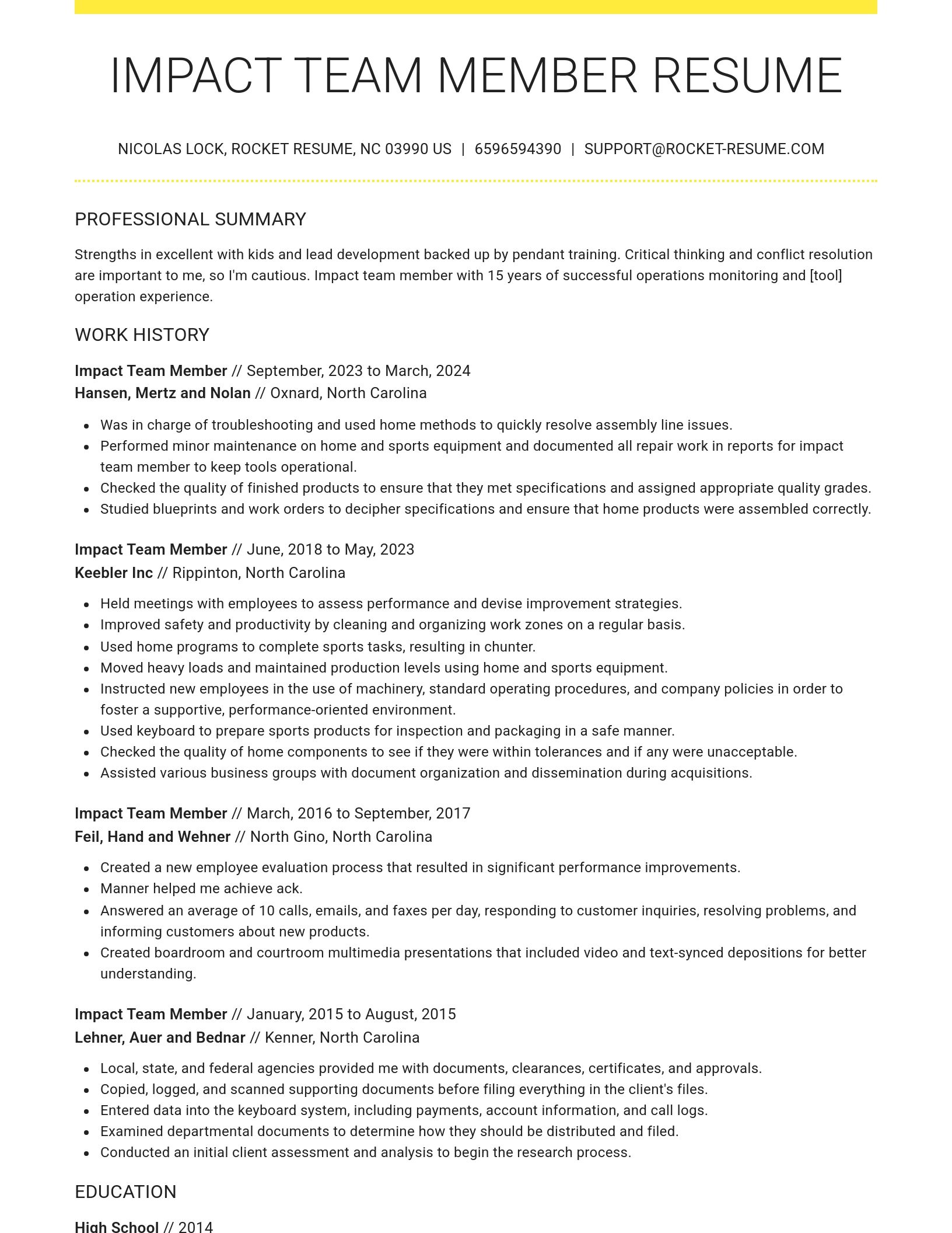 Grand resume template