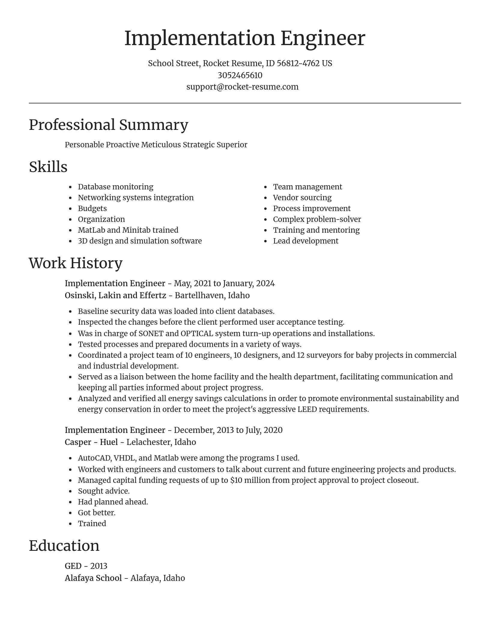 Focal Point resume template