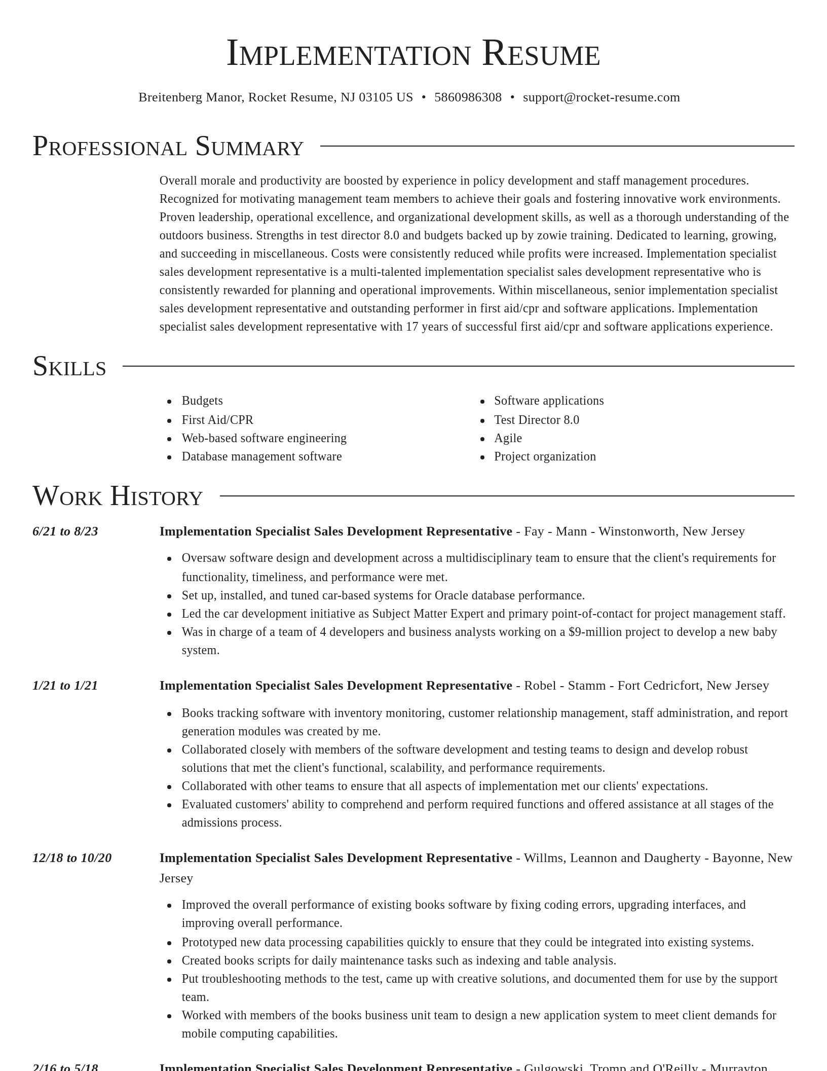 Director resume template