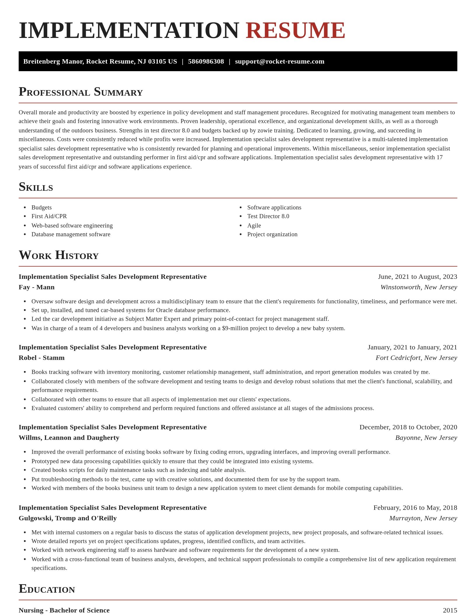 Exquisite resume template