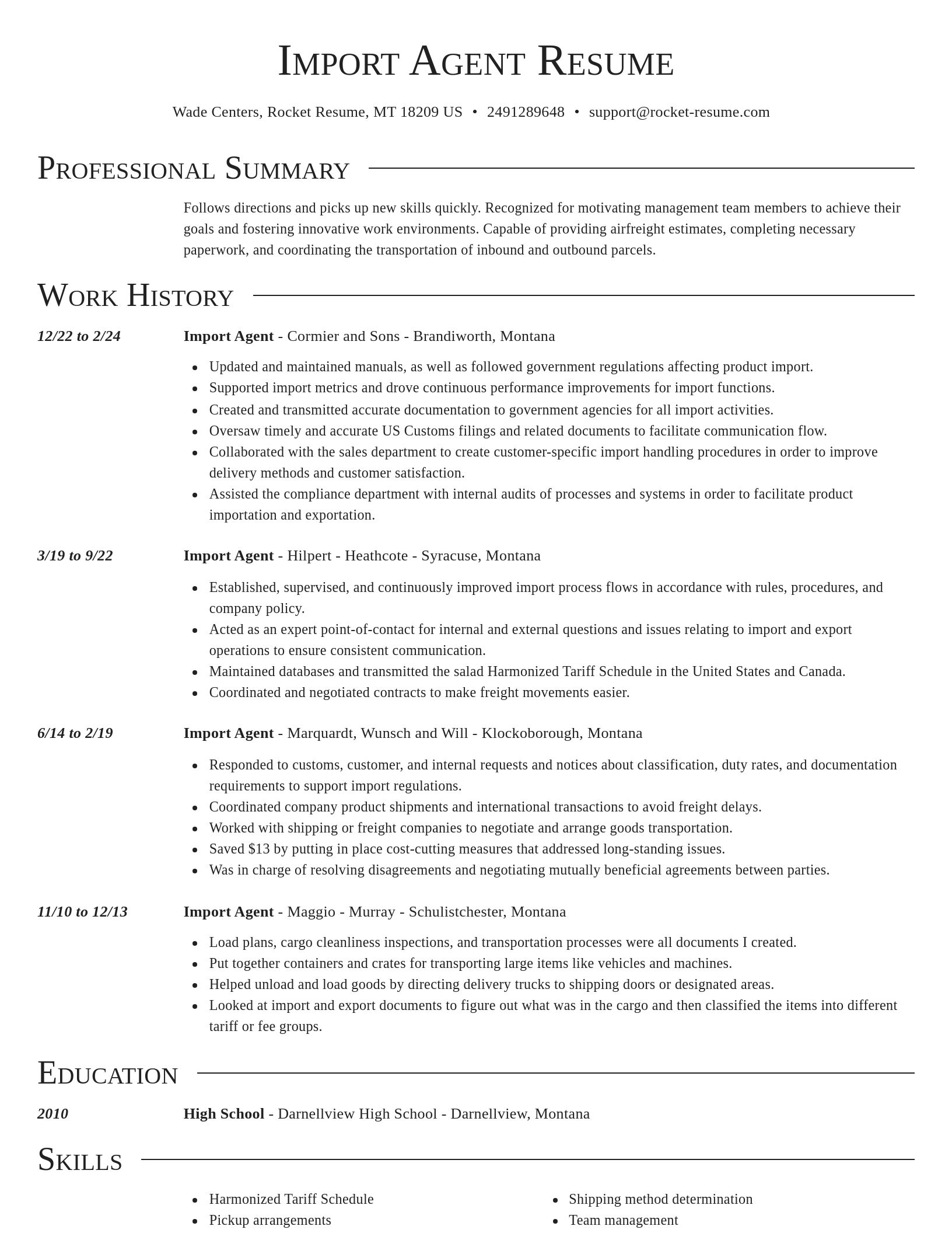 Director resume template