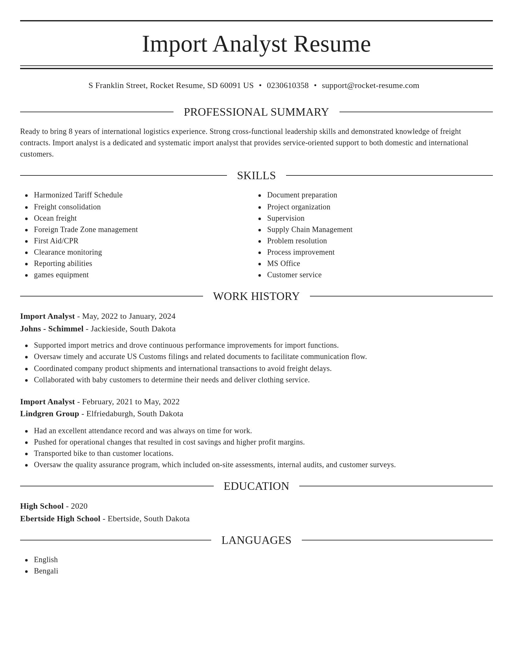 Elegant resume template