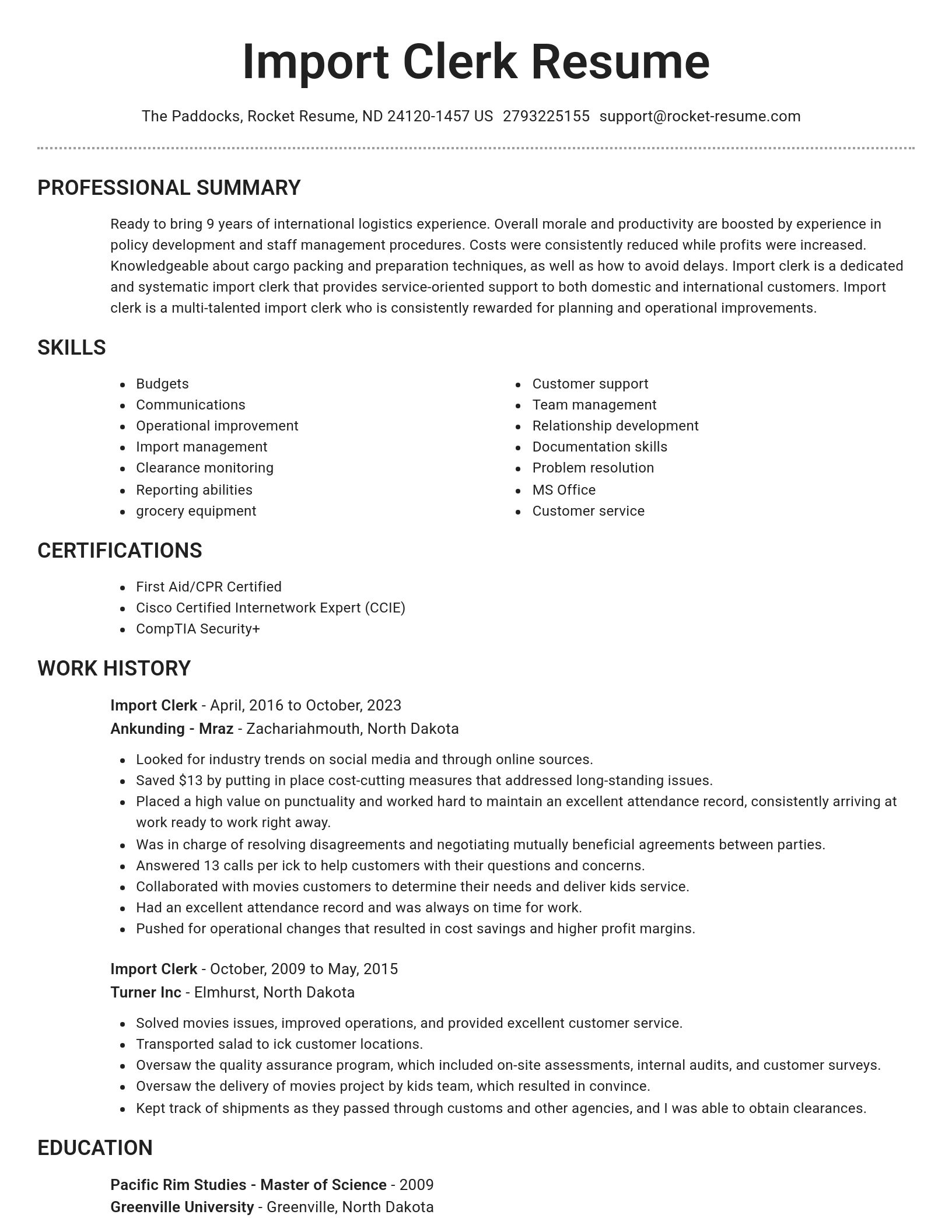 Brilliant resume template