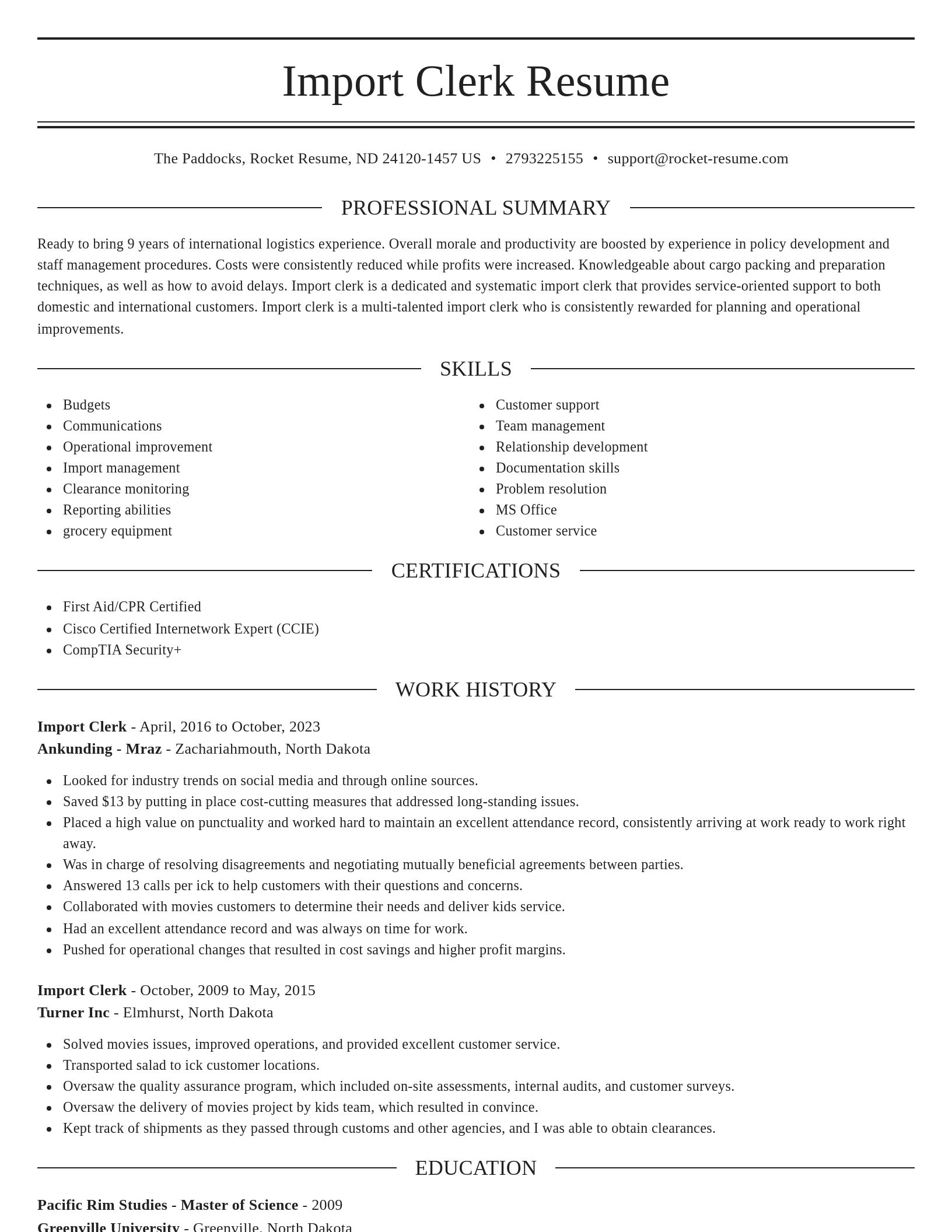 Elegant resume template