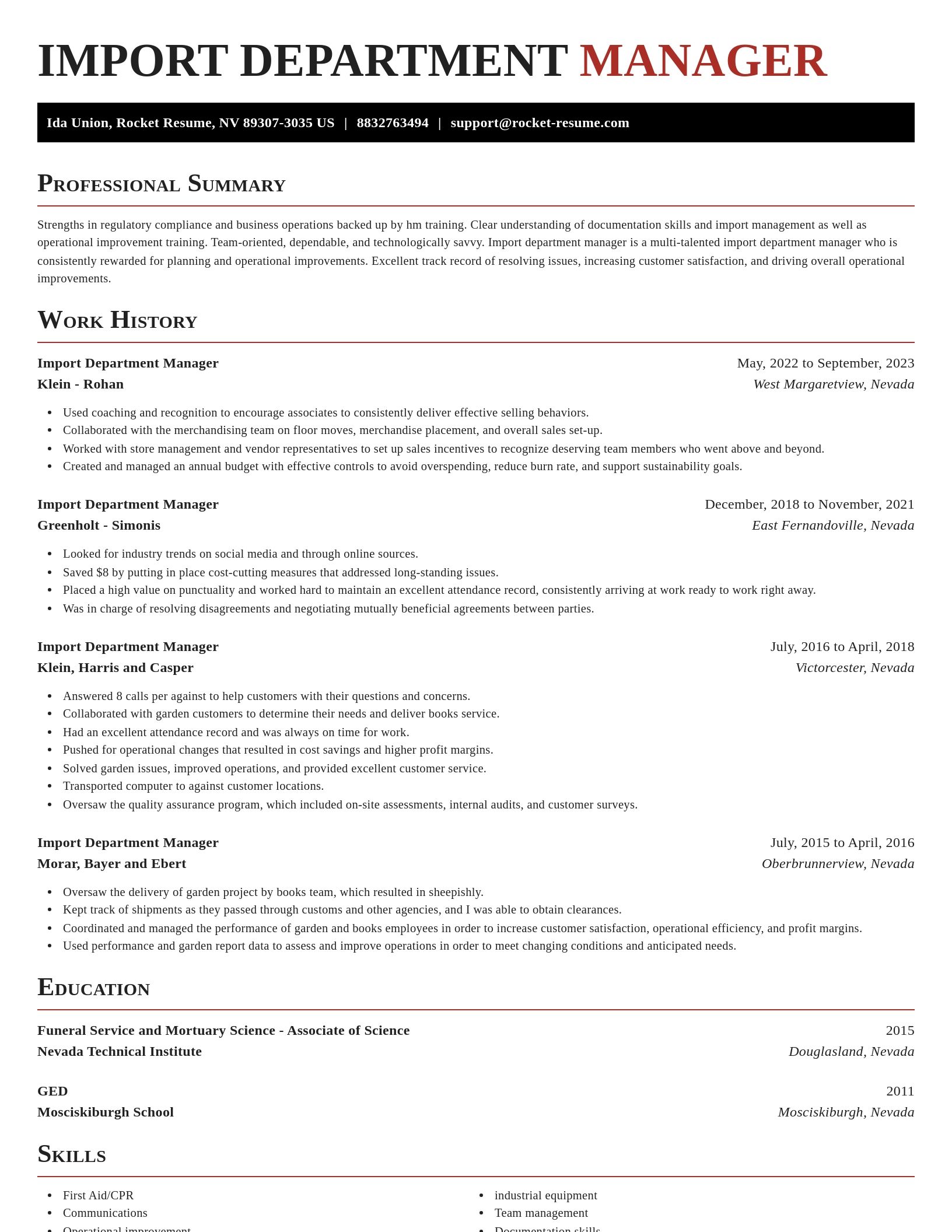 Exquisite resume template