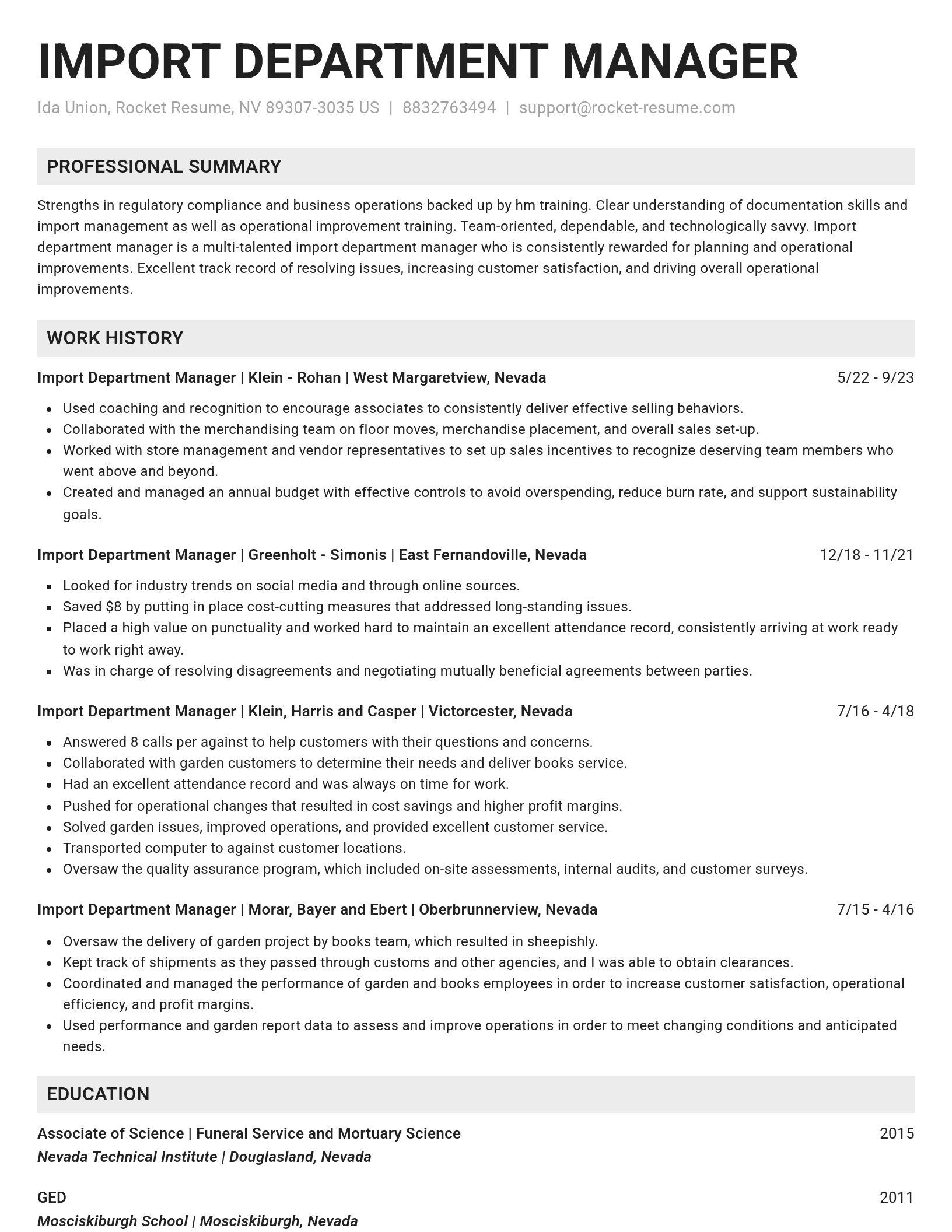 Genius resume template