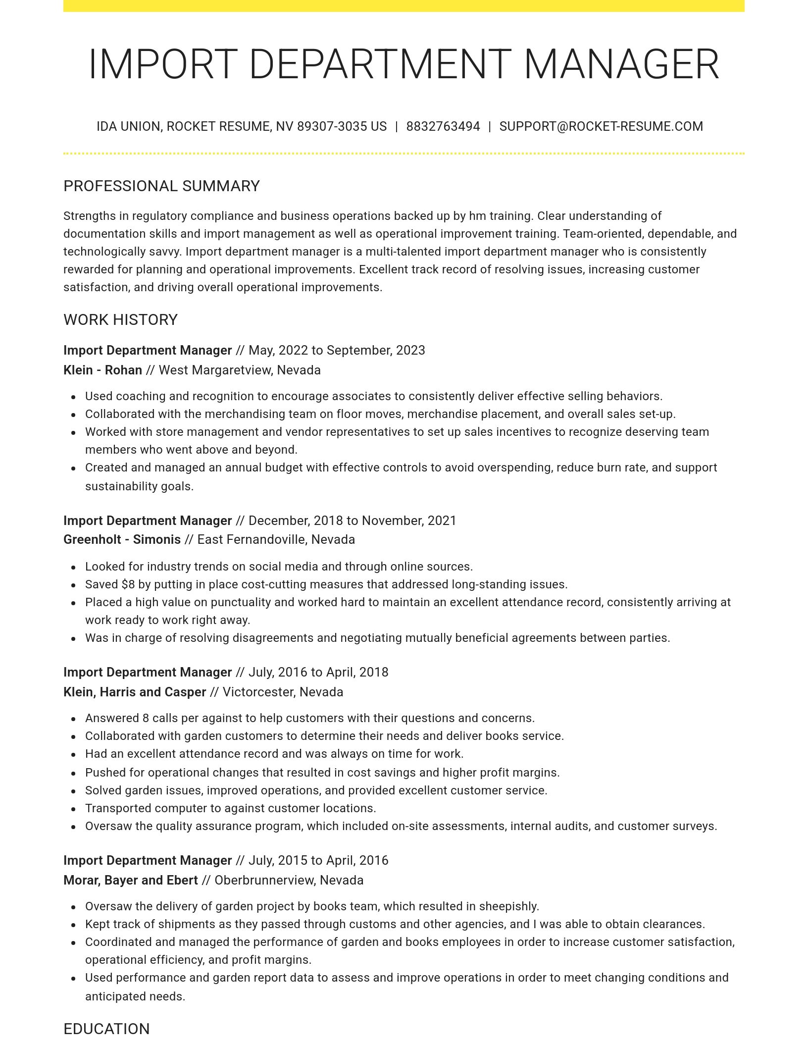 Grand resume template