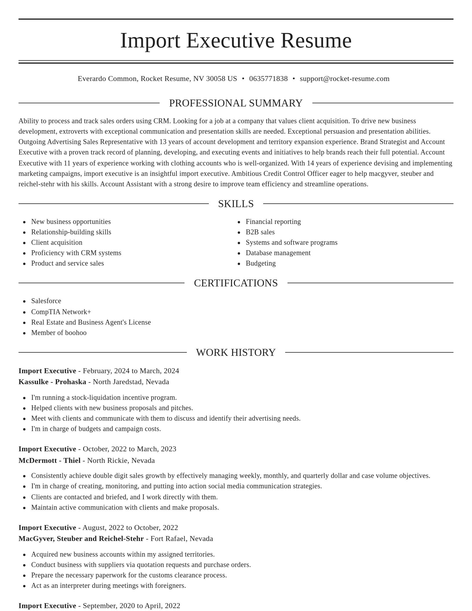 Elegant resume template