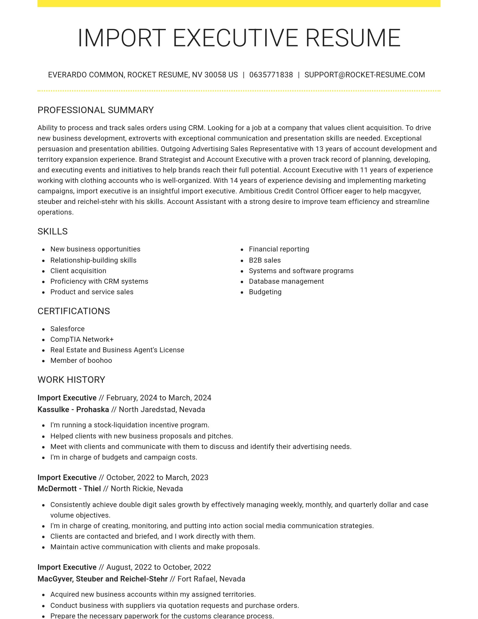 Grand resume template