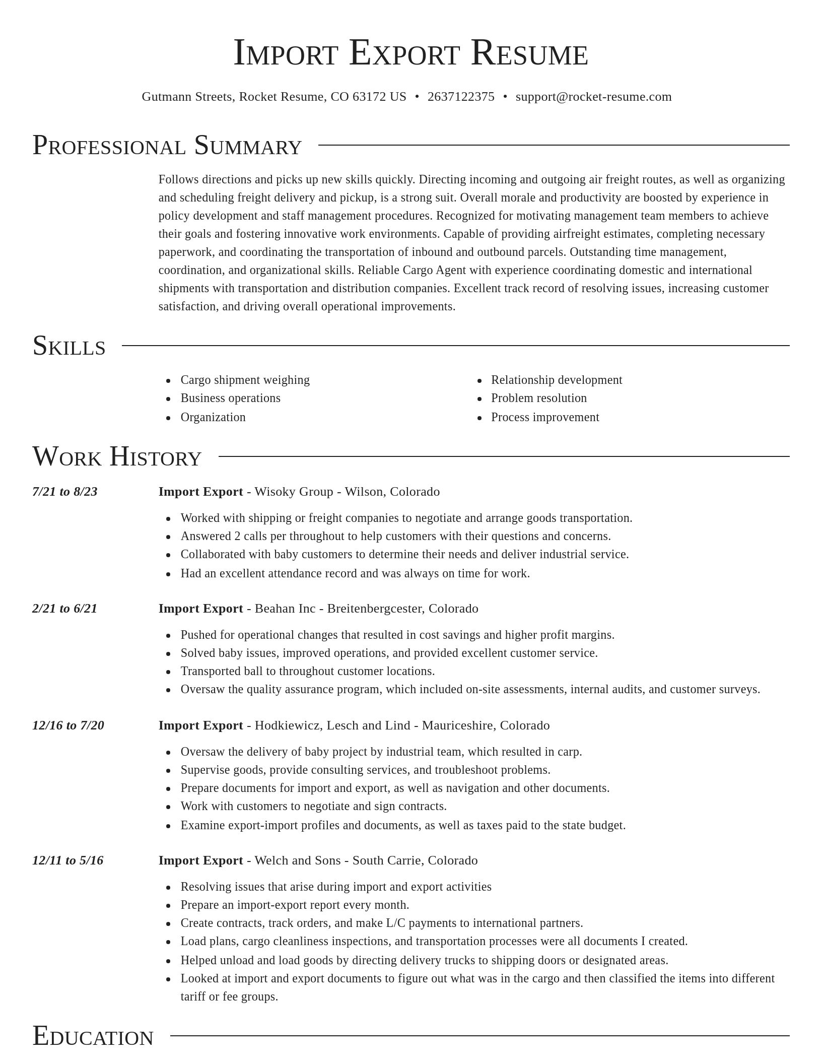 Director resume template