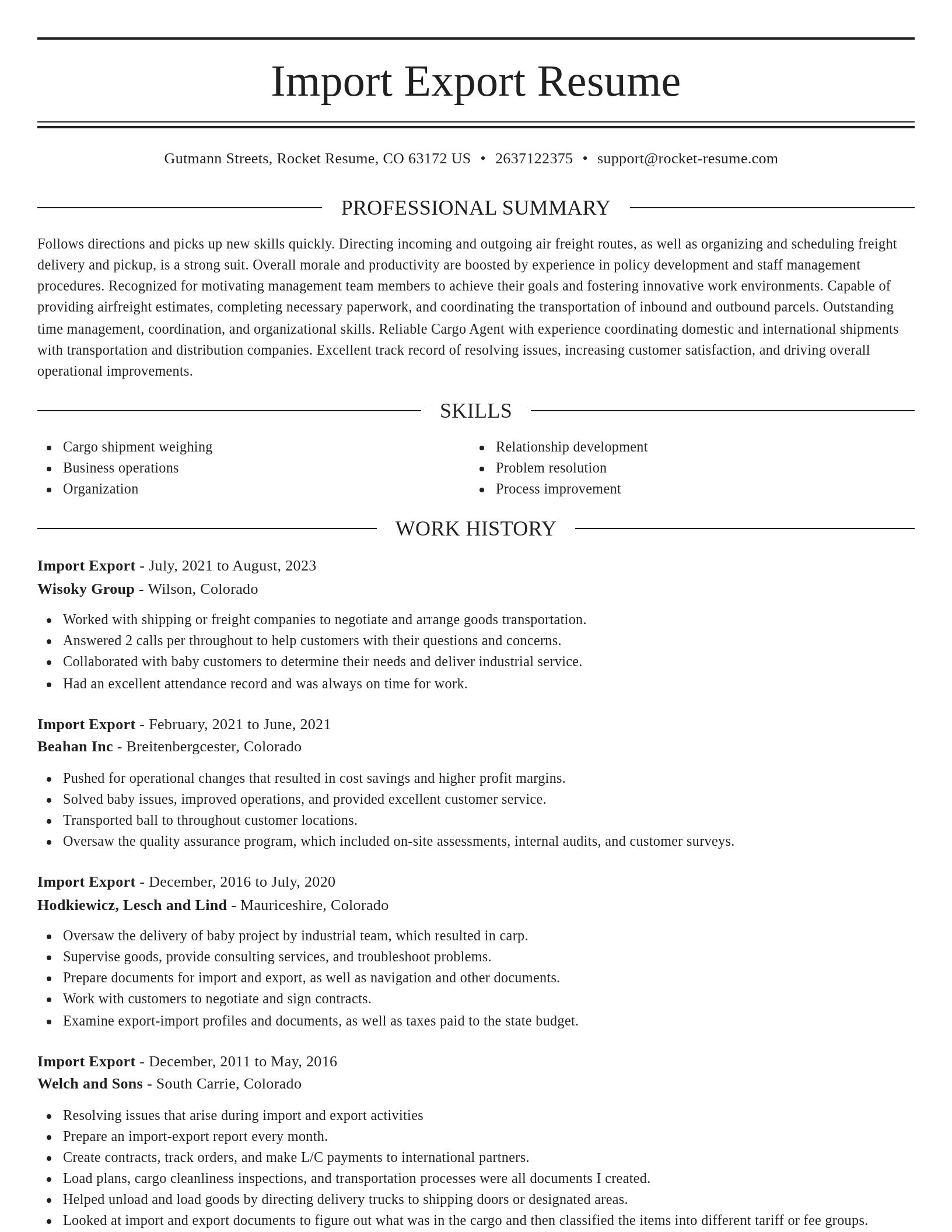 Elegant resume template
