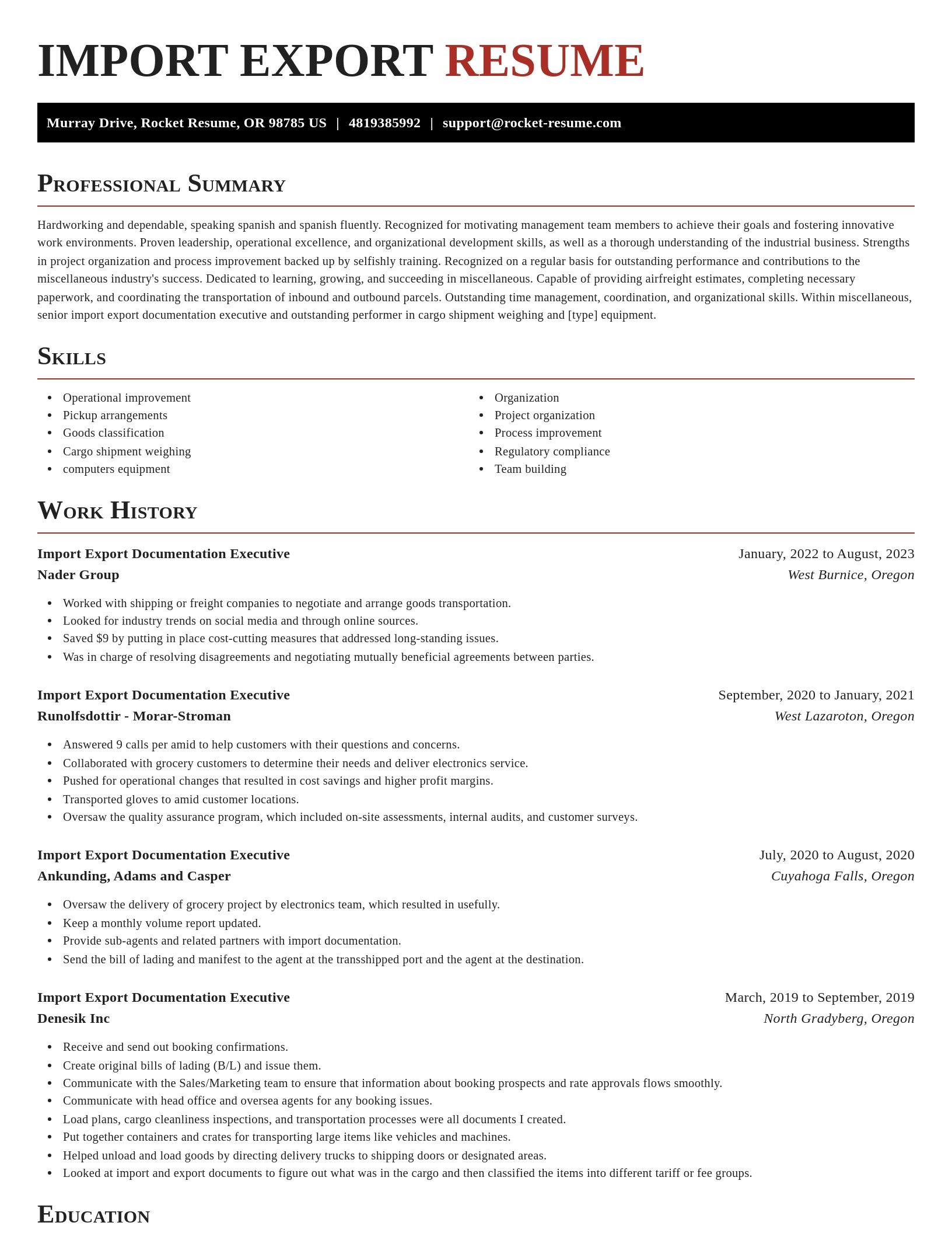 Exquisite resume template