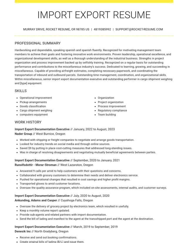 Grand resume template