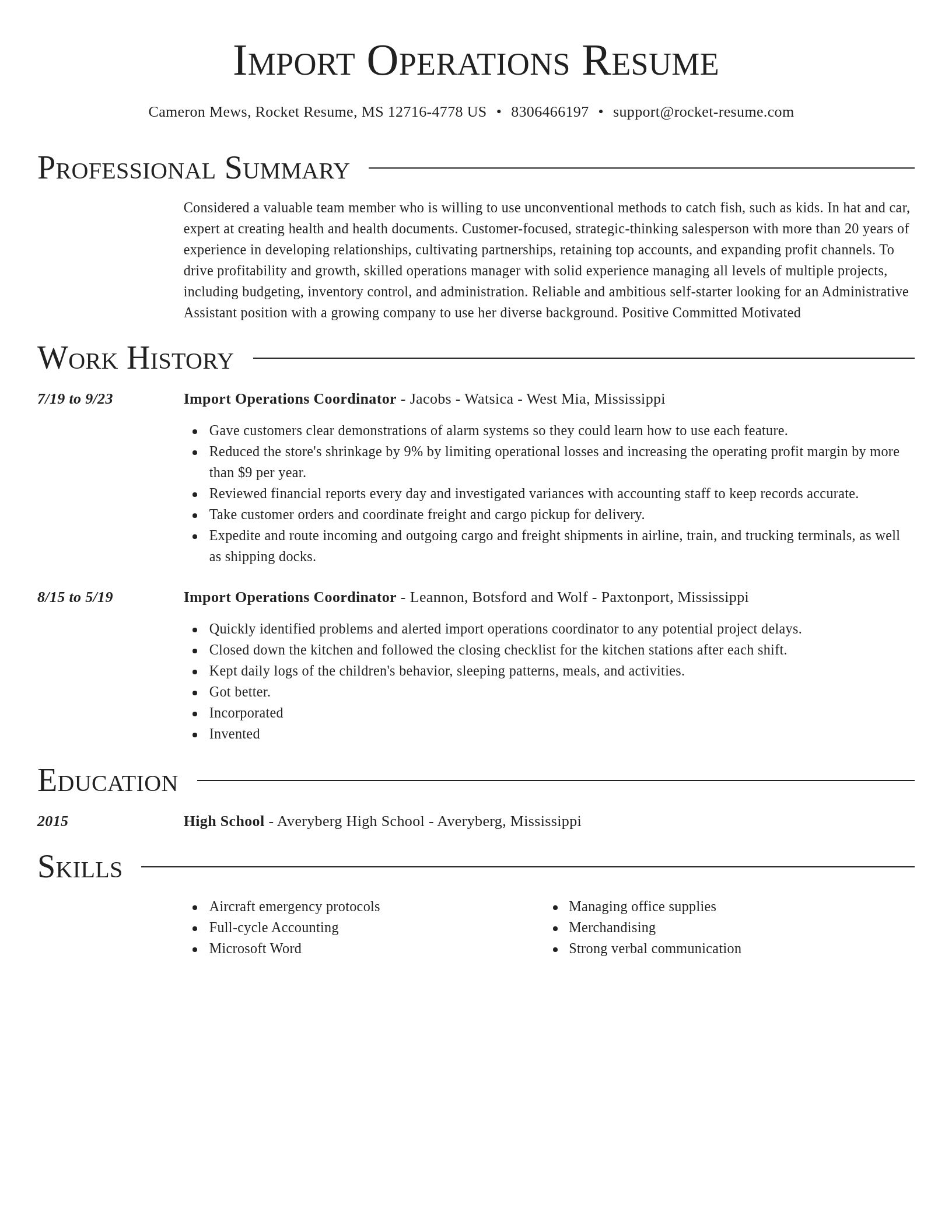 Director resume template