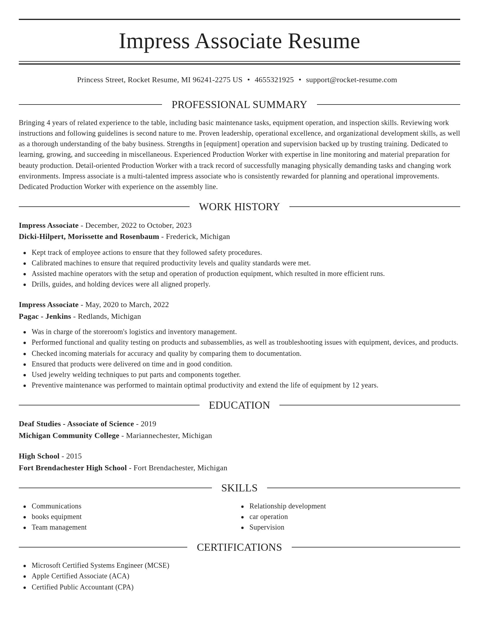 Elegant resume template