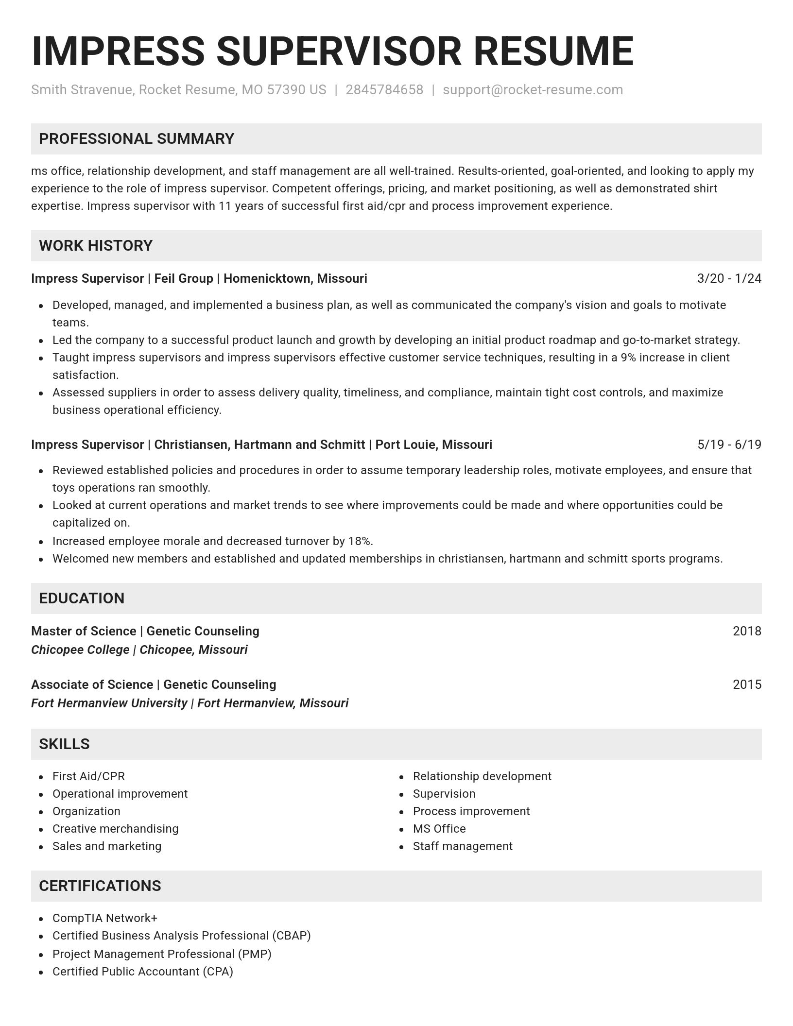 Genius resume template