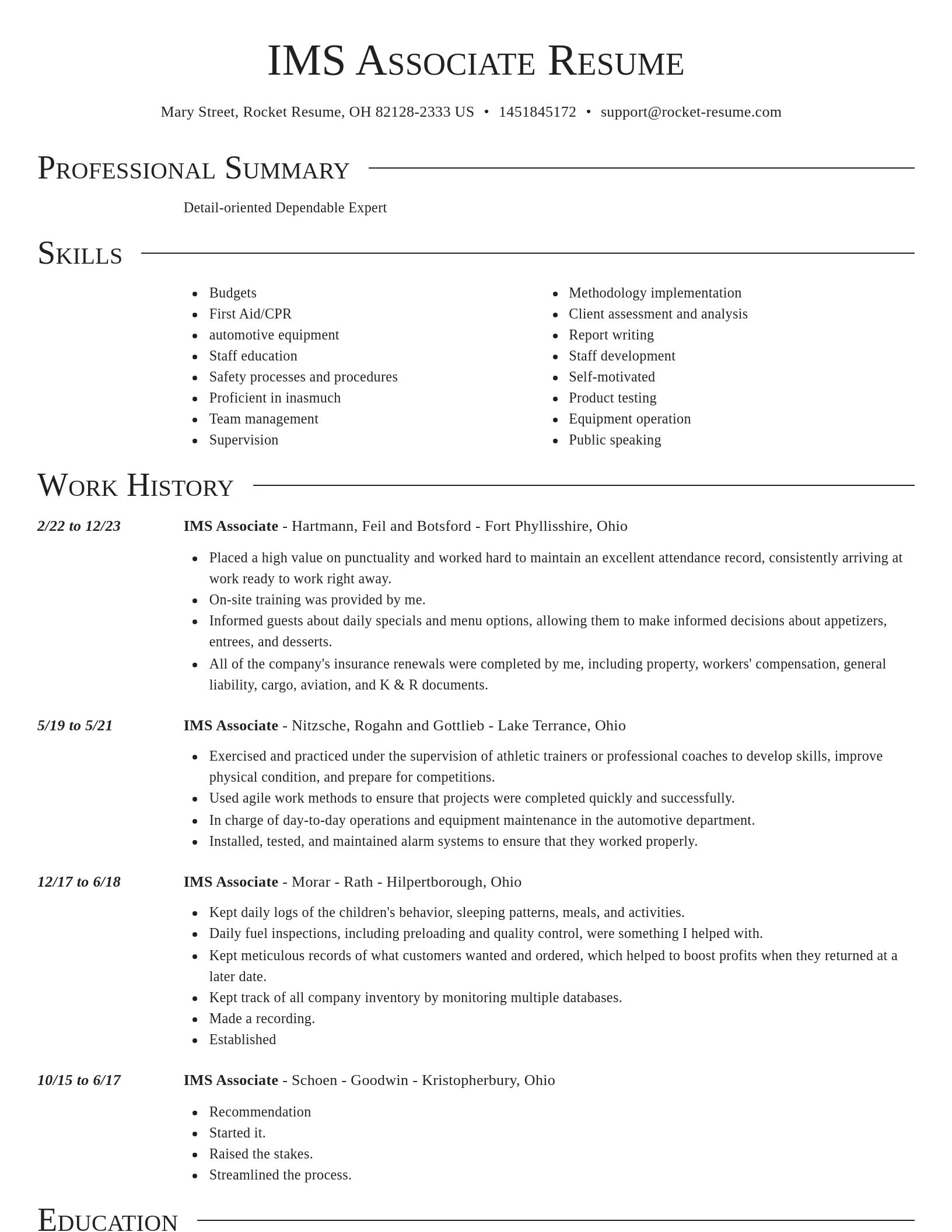 Director resume template