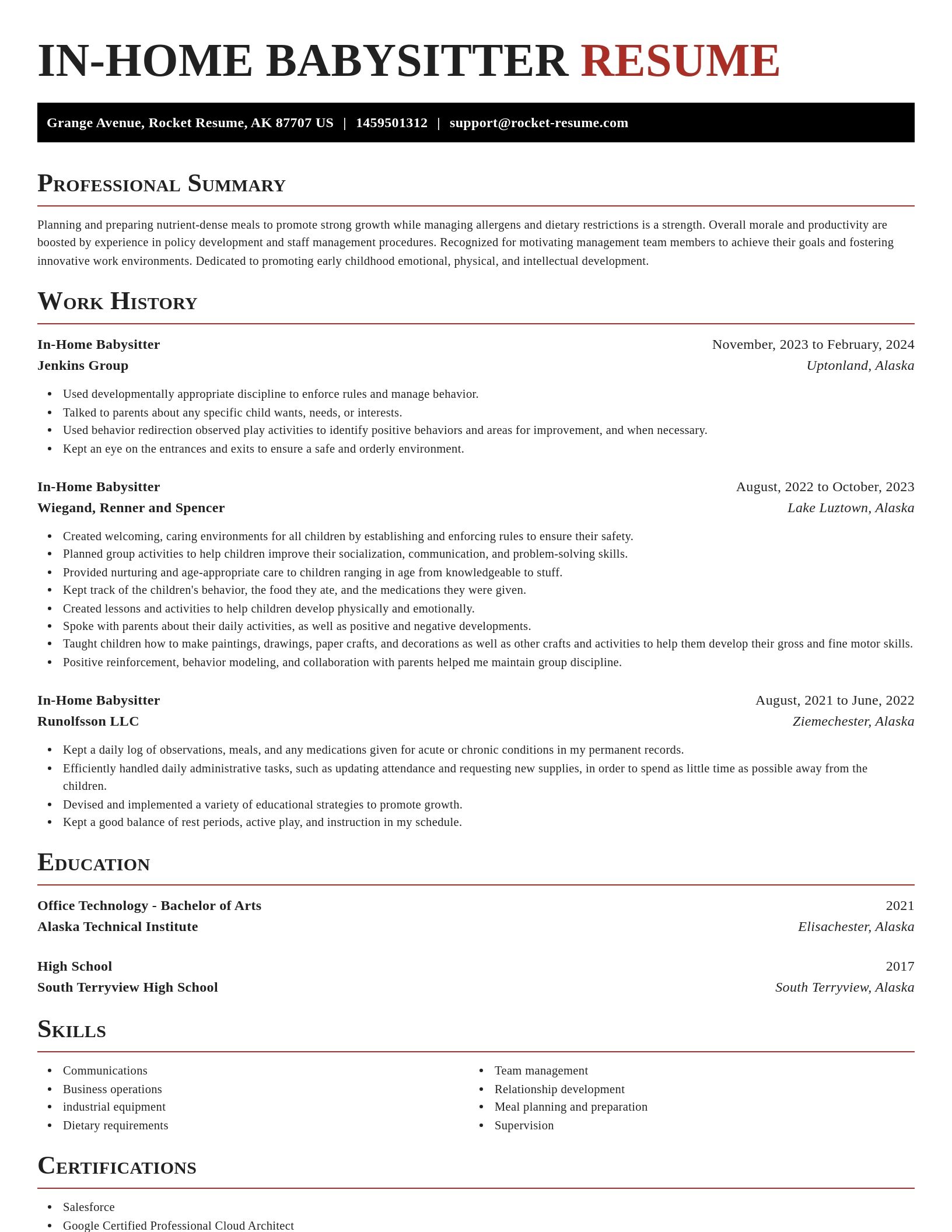 Exquisite resume template