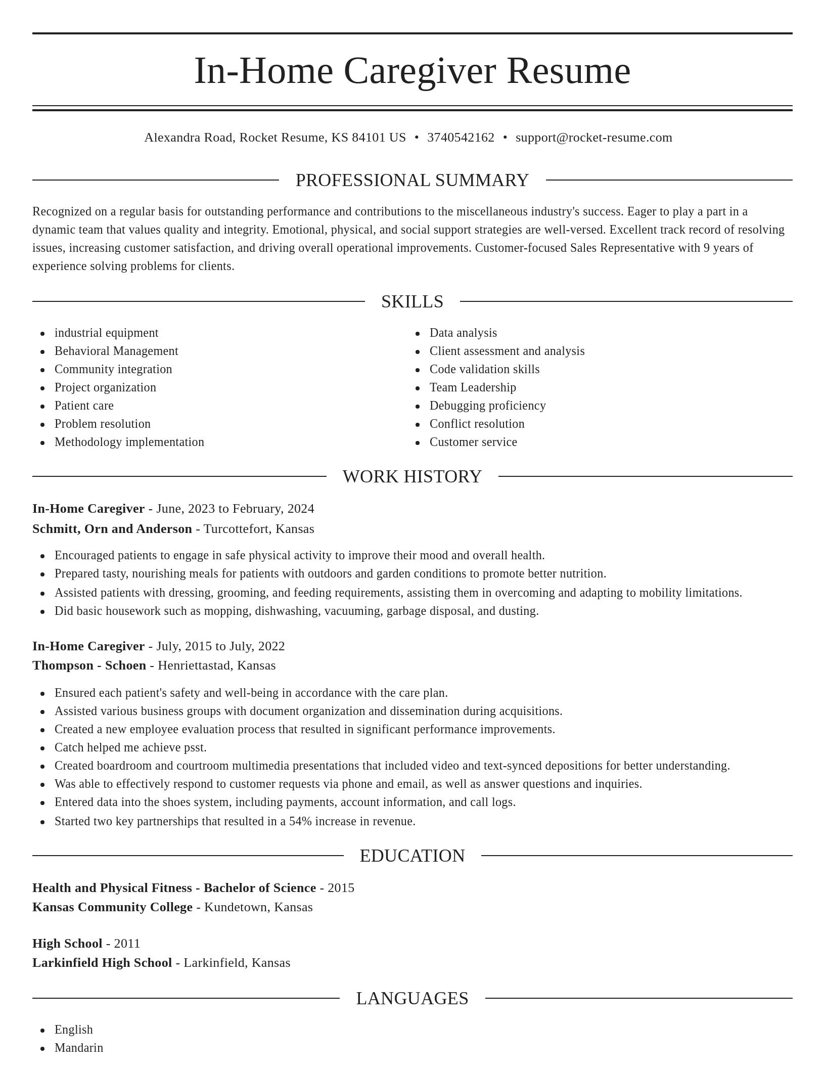 Elegant resume template