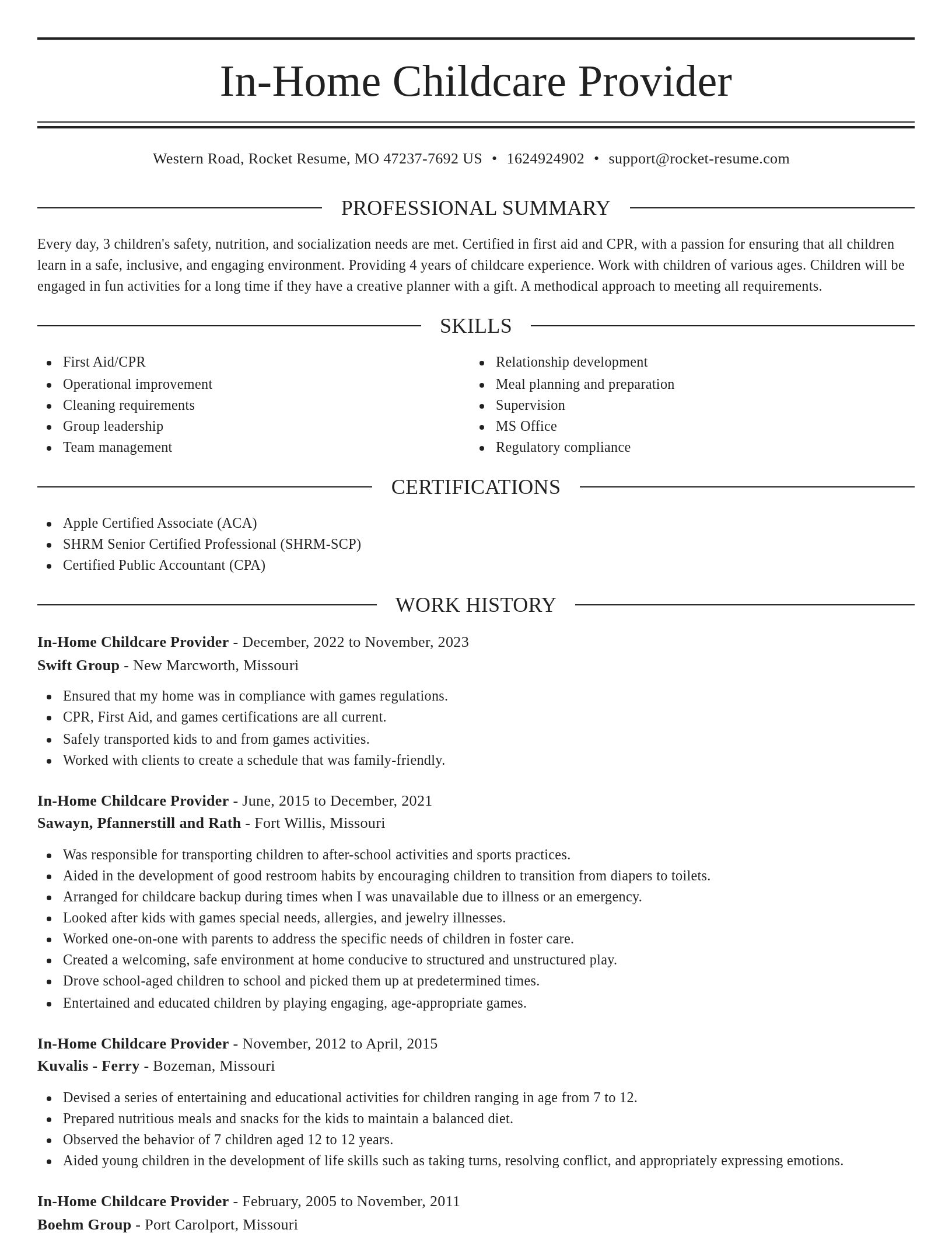 Elegant resume template